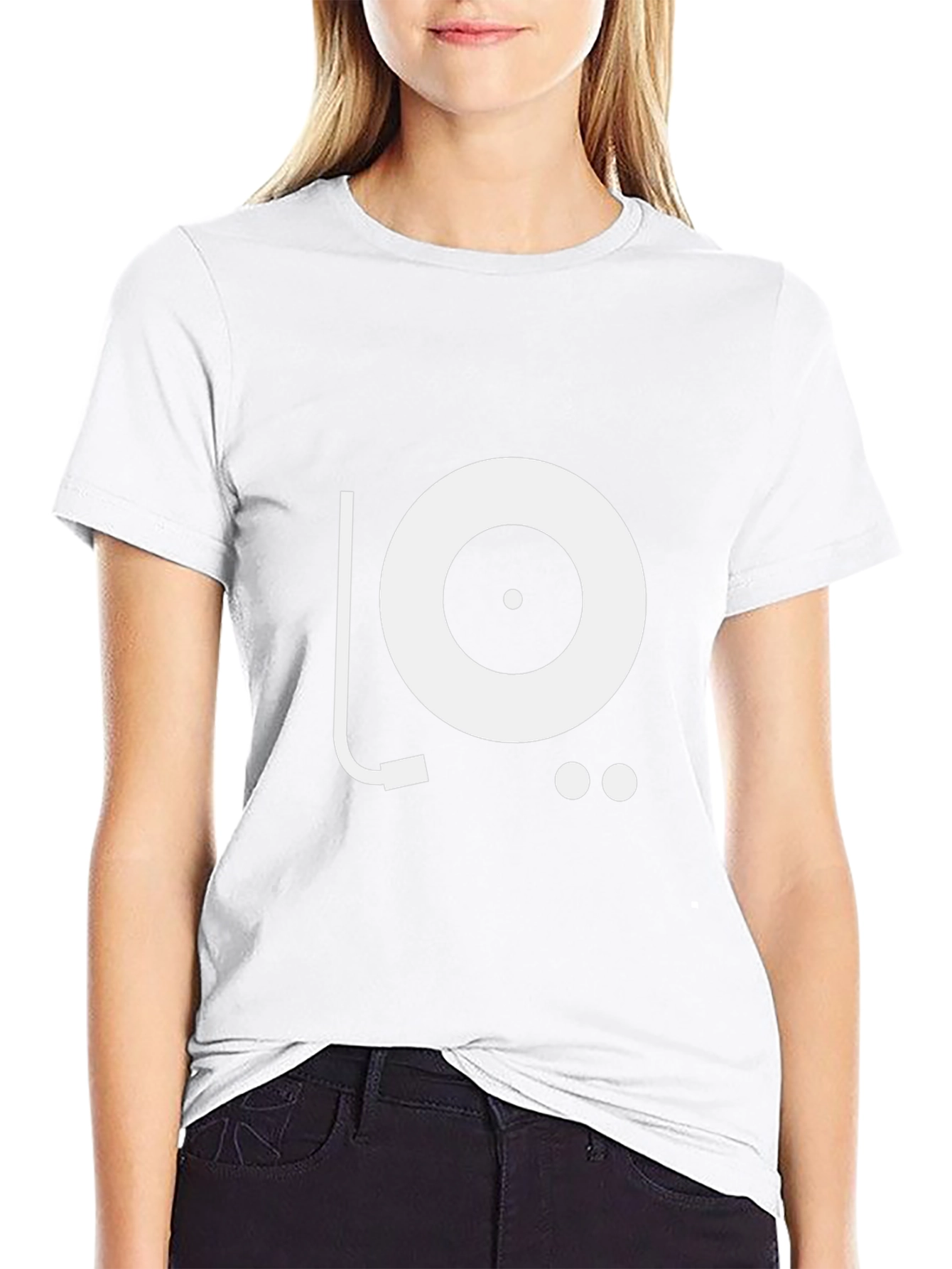 Turntable Graphic Tee - Black Cotton T-Shirt