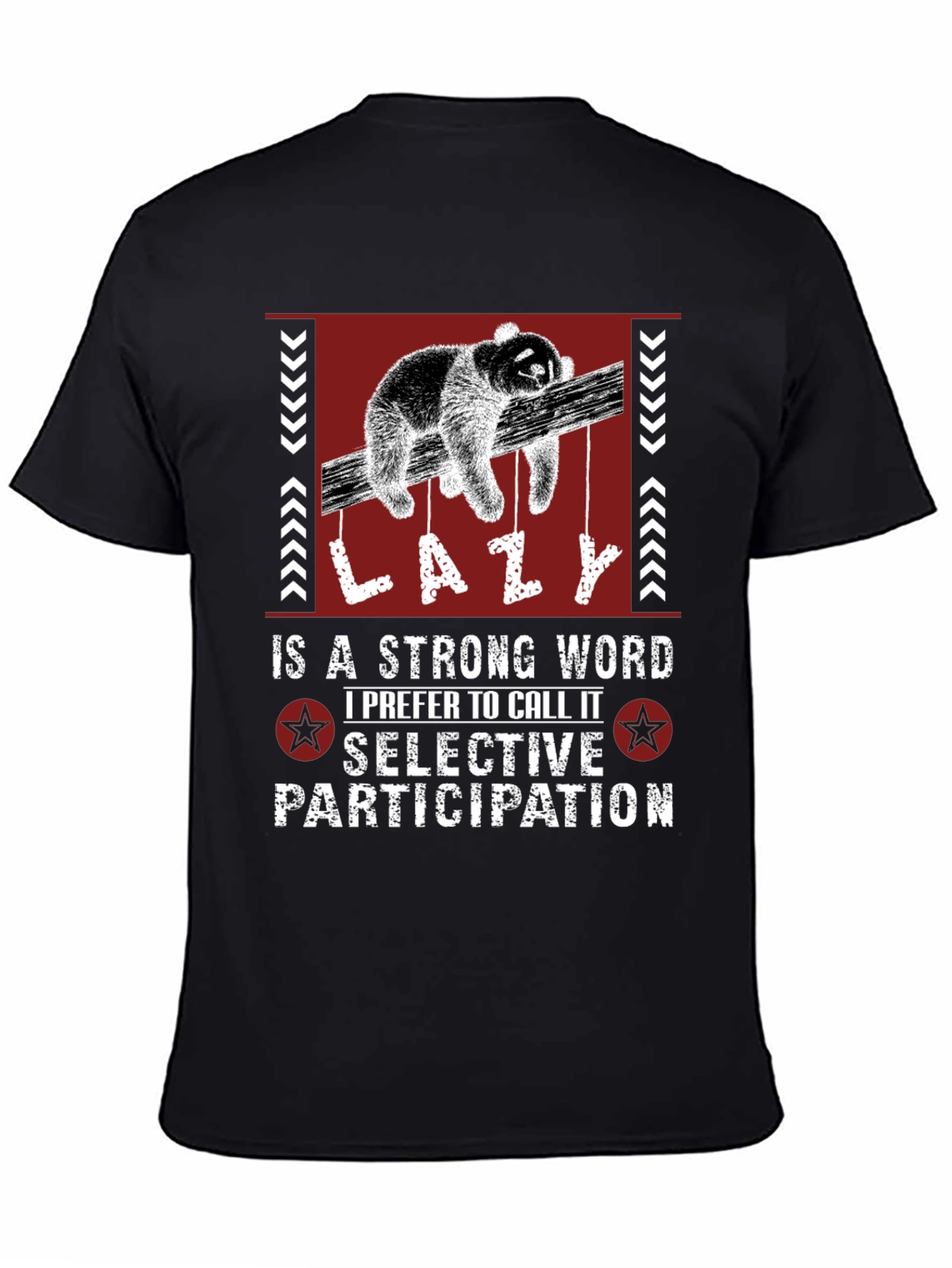 Lazy Sloth Graphic Tee - Selective Participation