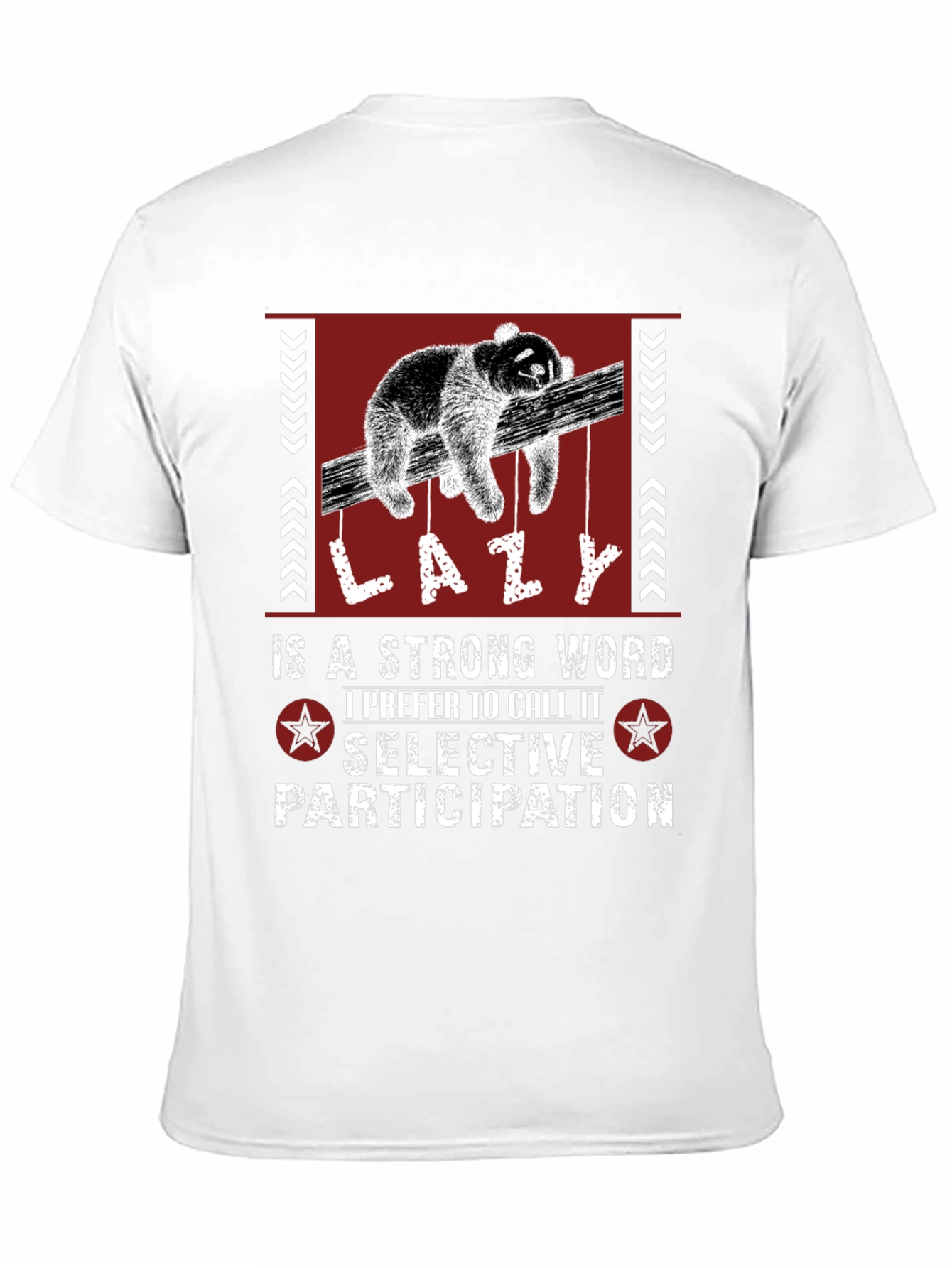 Lazy Sloth Graphic Tee - Selective Participation