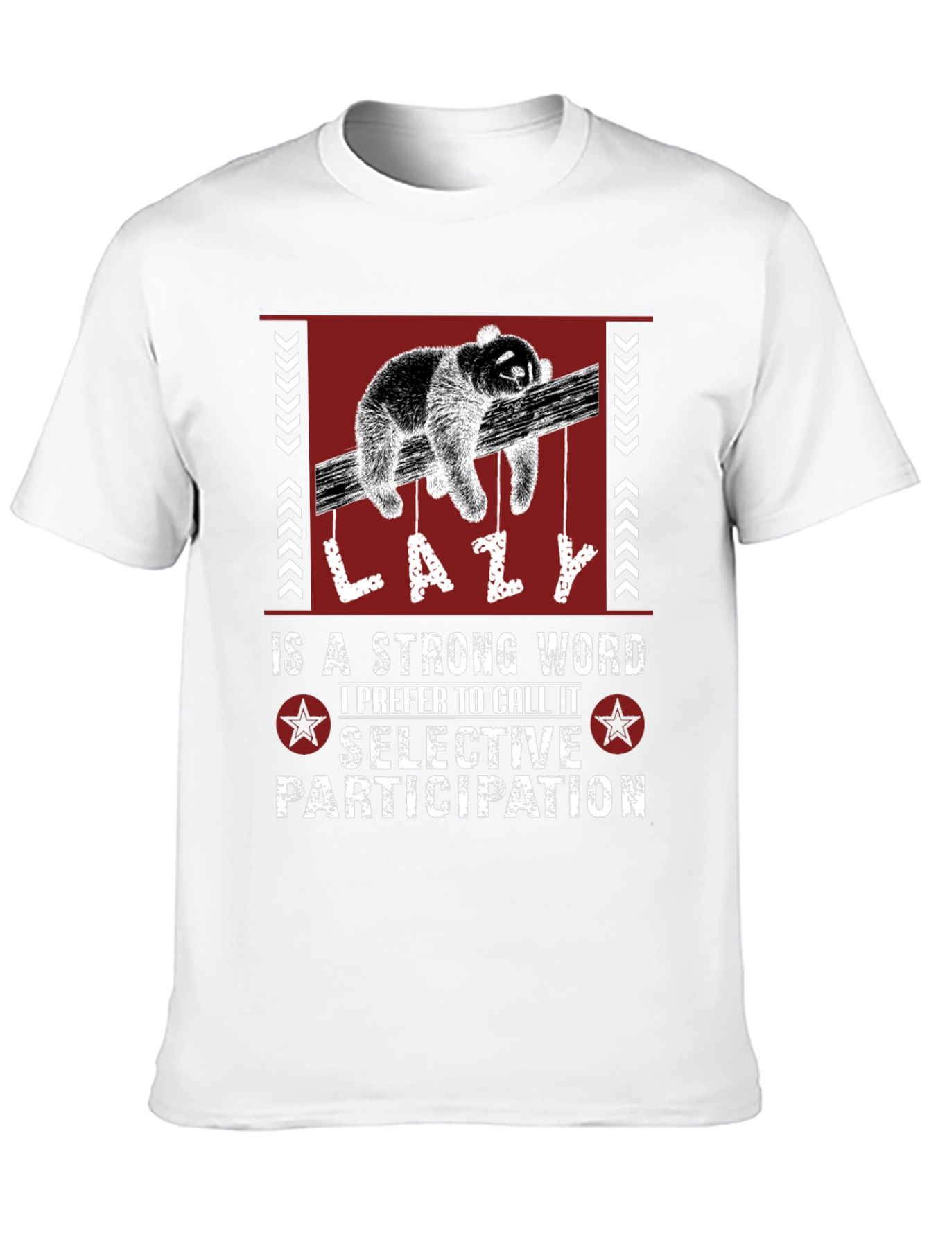 Lazy Sloth Graphic Tee - Selective Participation