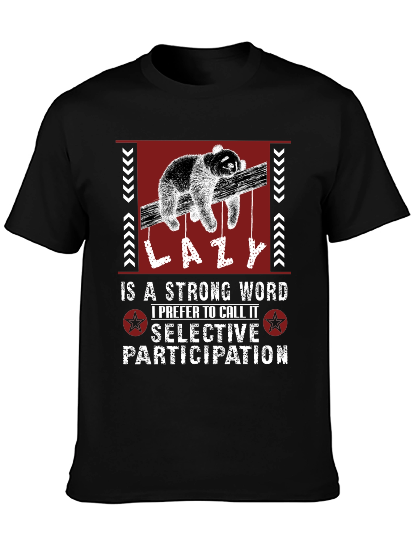 Lazy Sloth Graphic Tee - Selective Participation