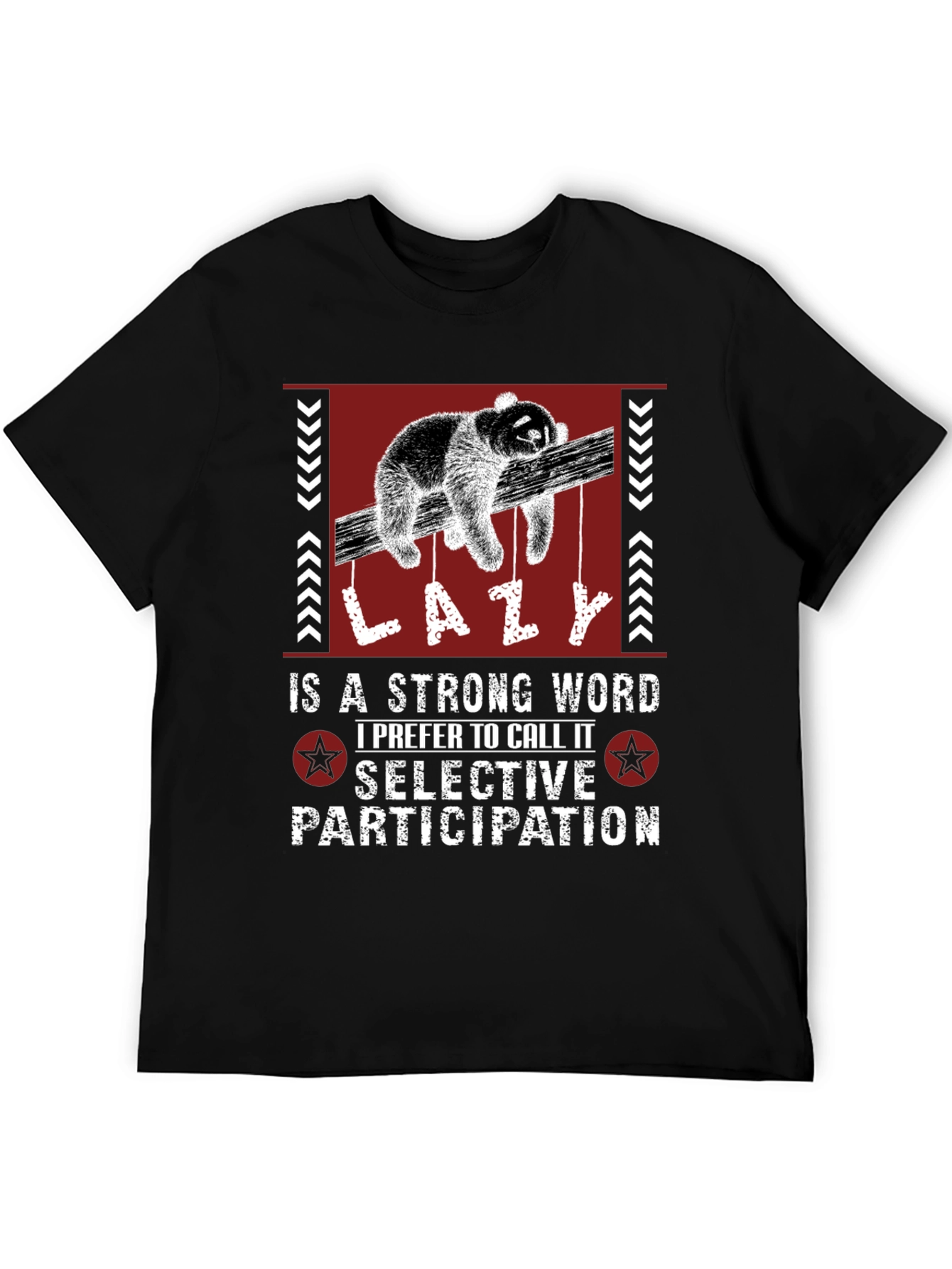 Lazy Sloth Graphic Tee - Selective Participation