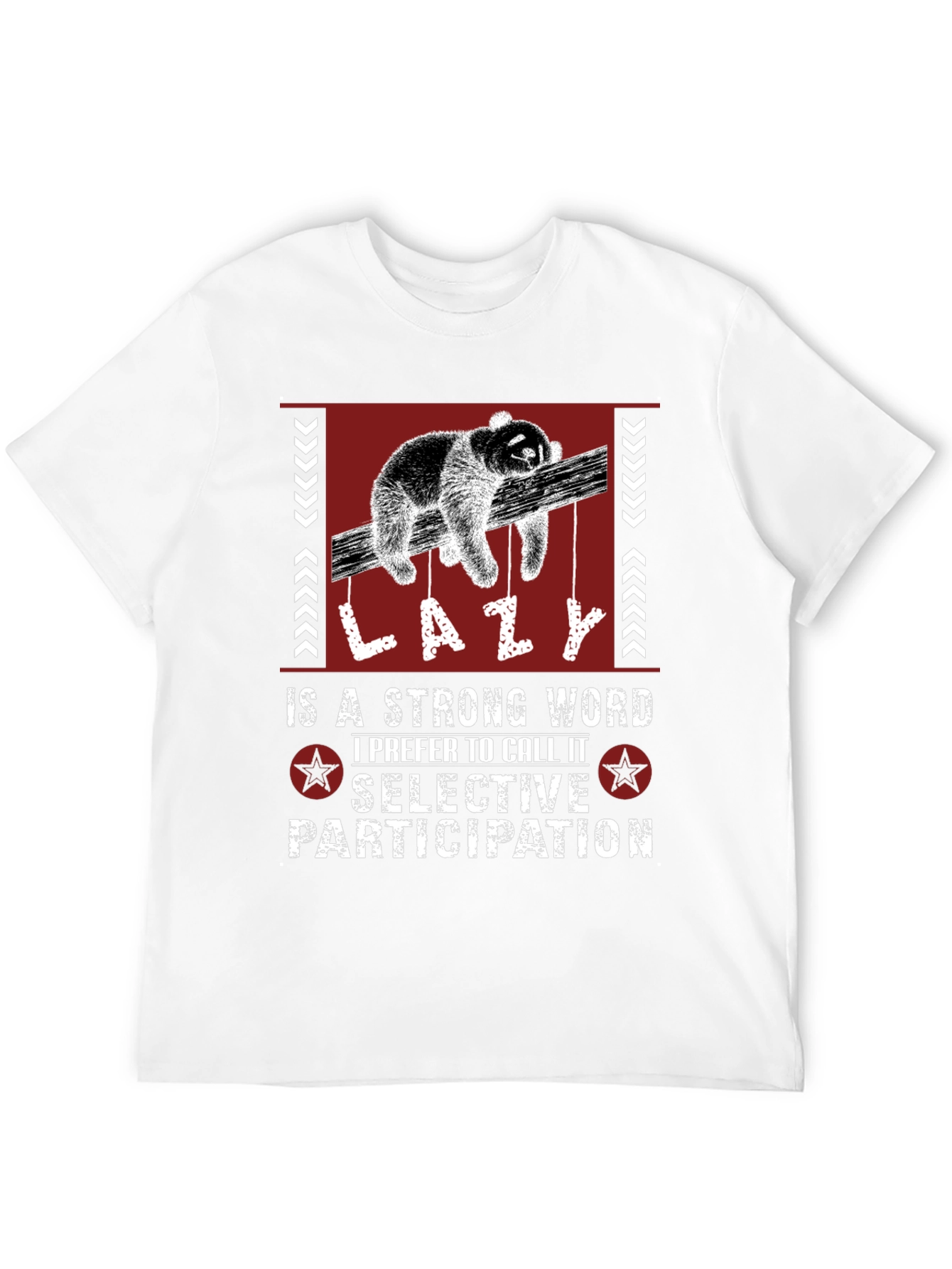 Lazy Sloth Graphic Tee - Selective Participation