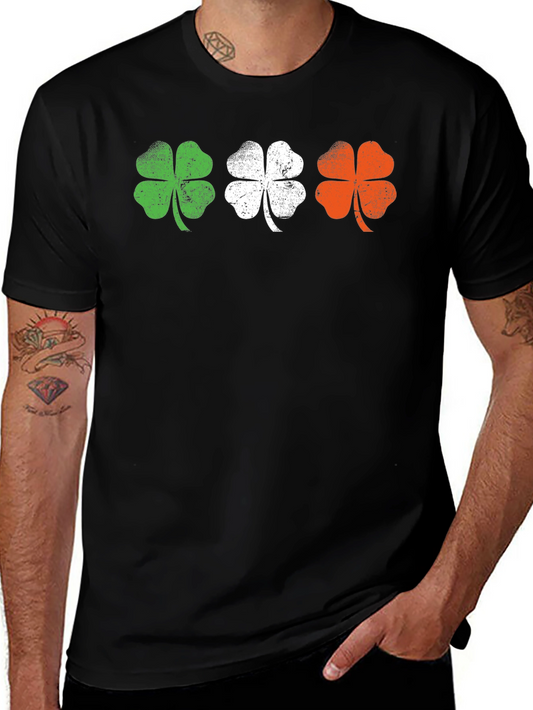 Irish Flag Shamrock Graphic Tee - St. Patricks Day