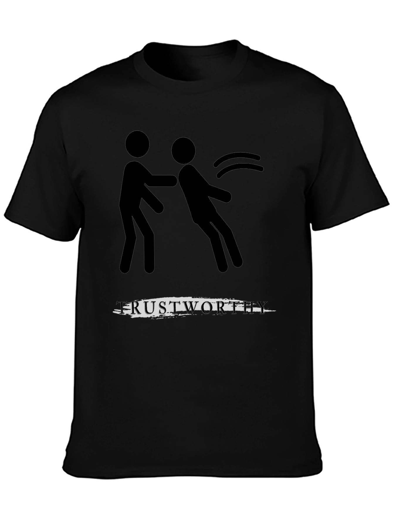 Trustworthy T-Shirt: Stick Figure Push