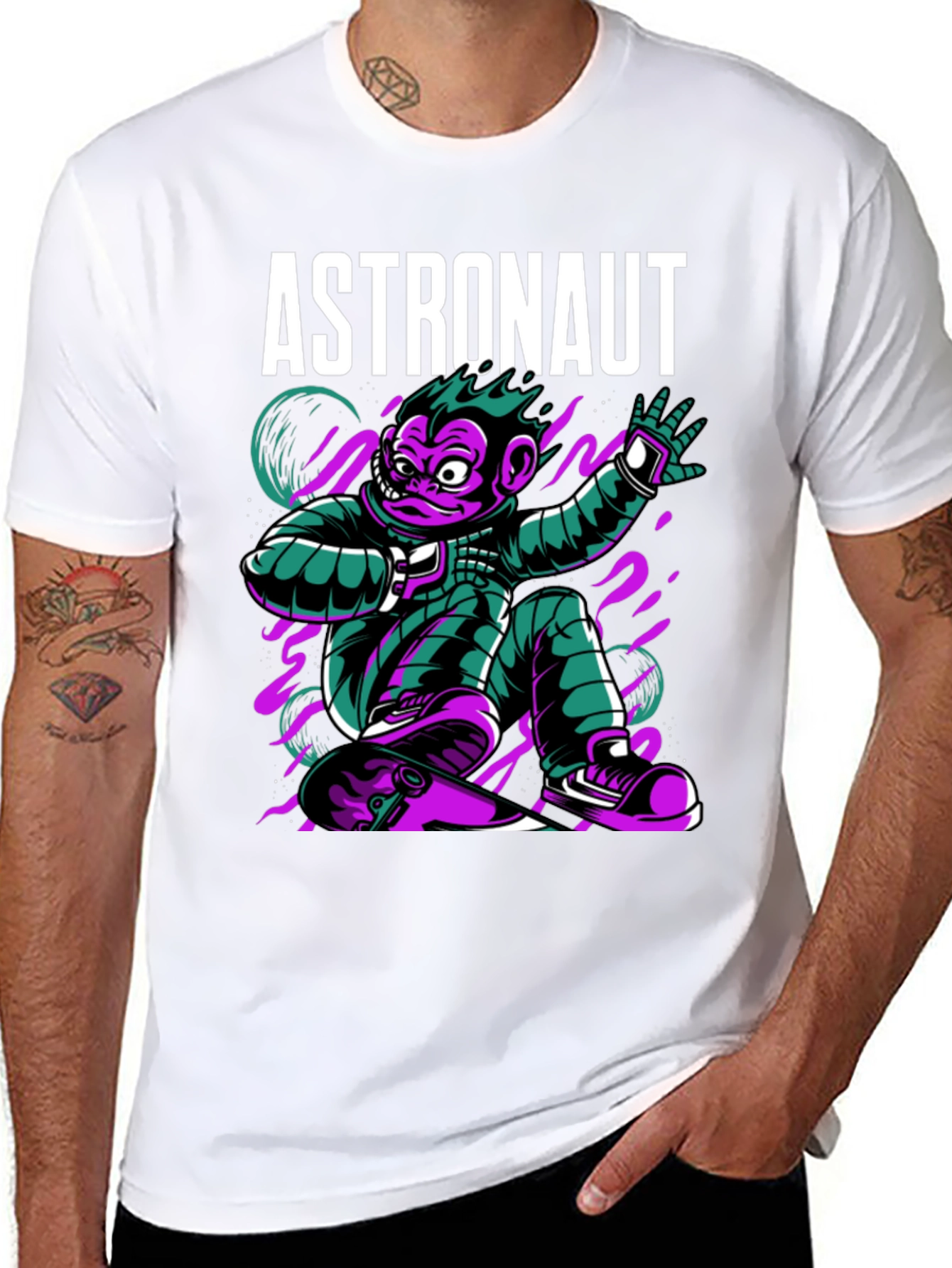 Astronaut Monkey Graphic T-Shirt