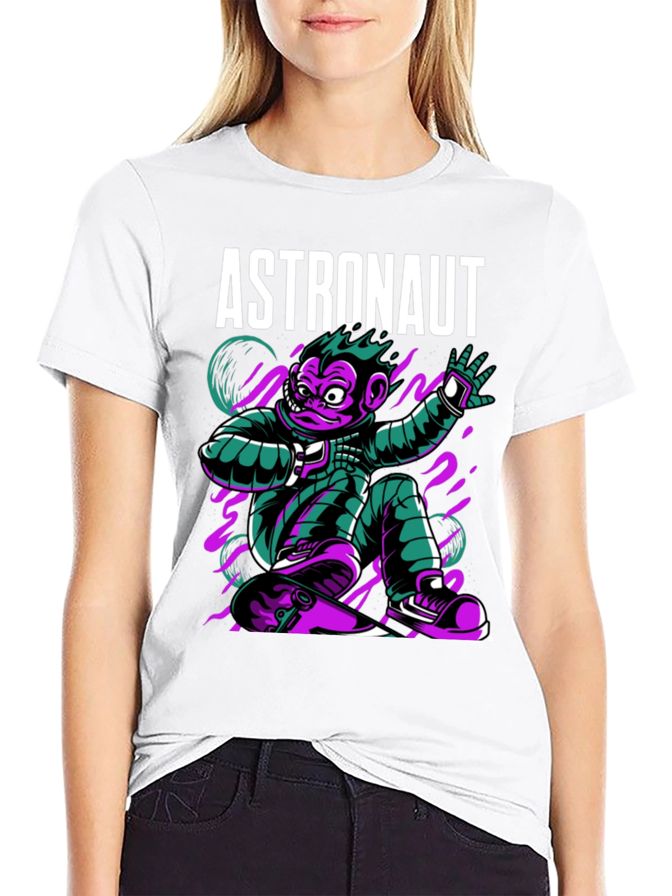Astronaut Monkey Graphic T-Shirt