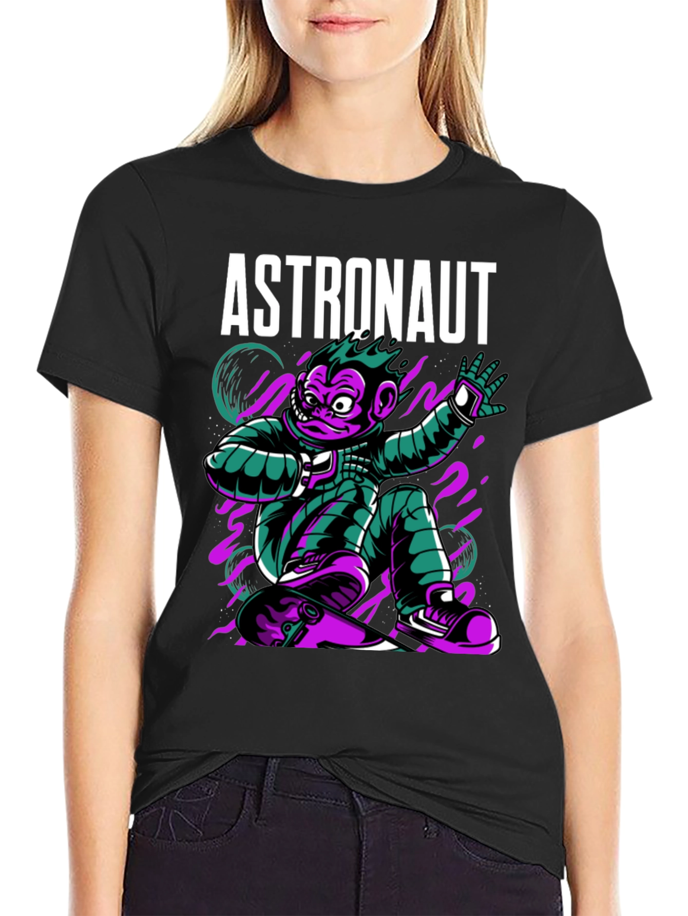 Astronaut Monkey Graphic T-Shirt