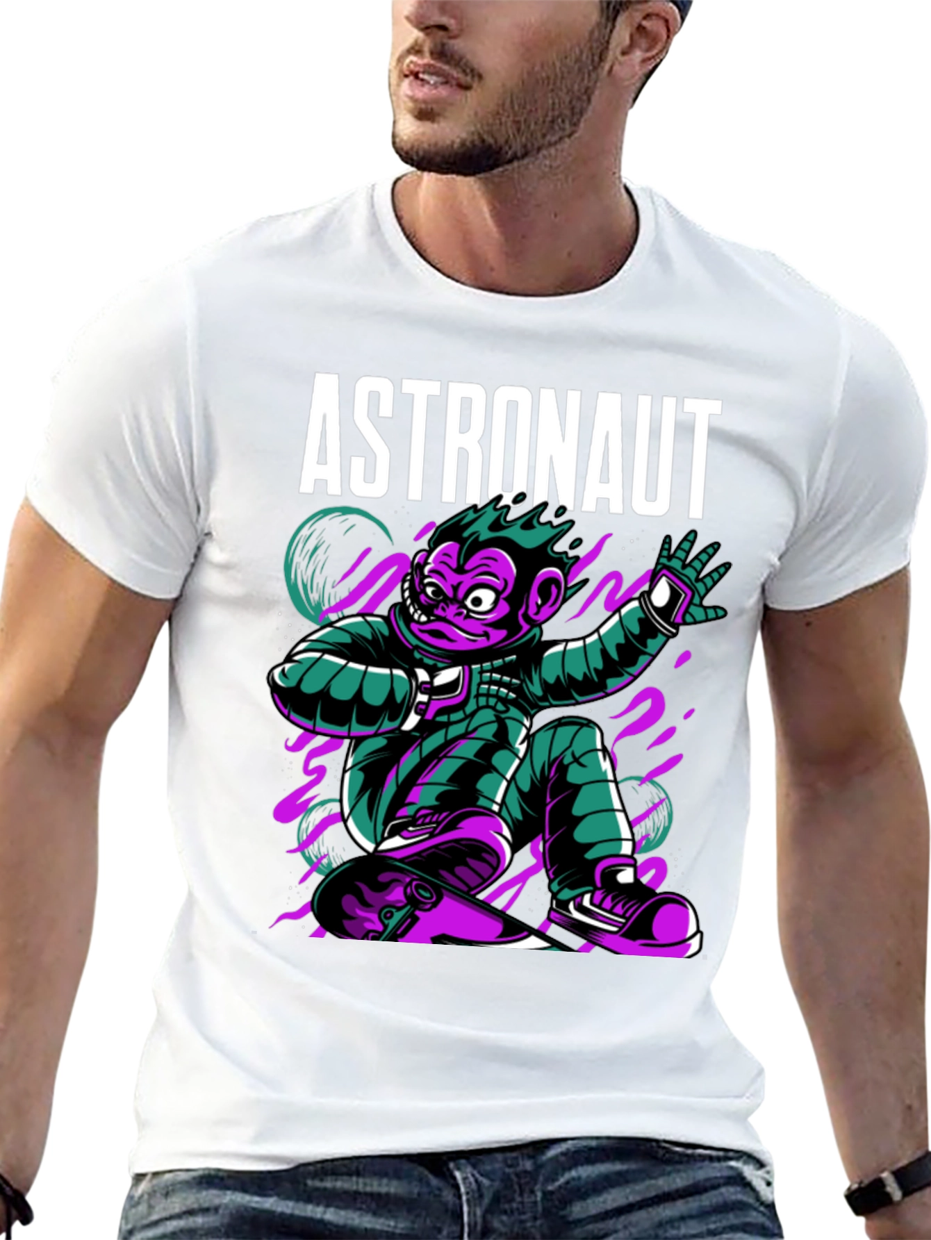 Astronaut Monkey Graphic T-Shirt