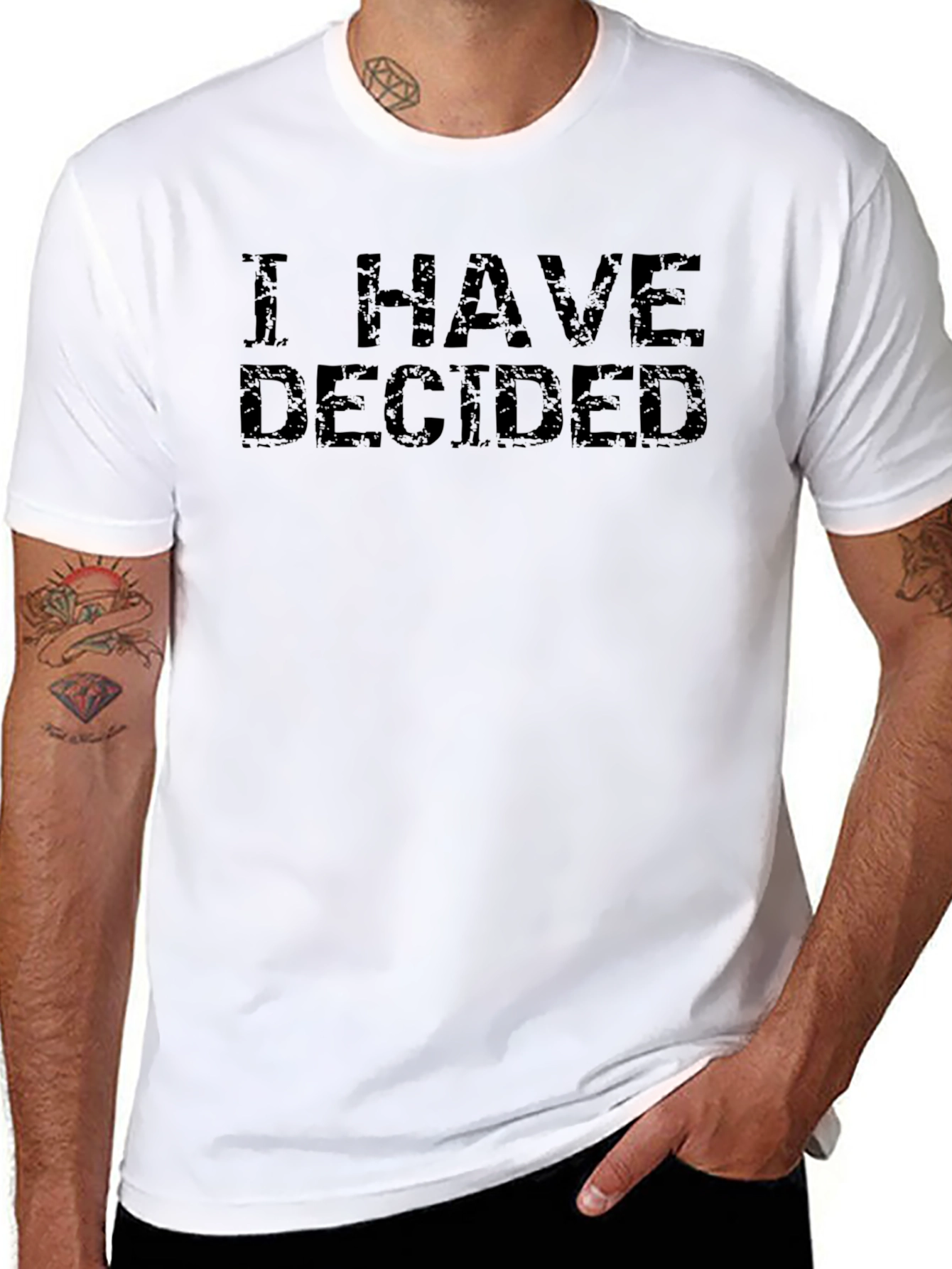 I Have Decided Black Graphic Tee - Casual Style