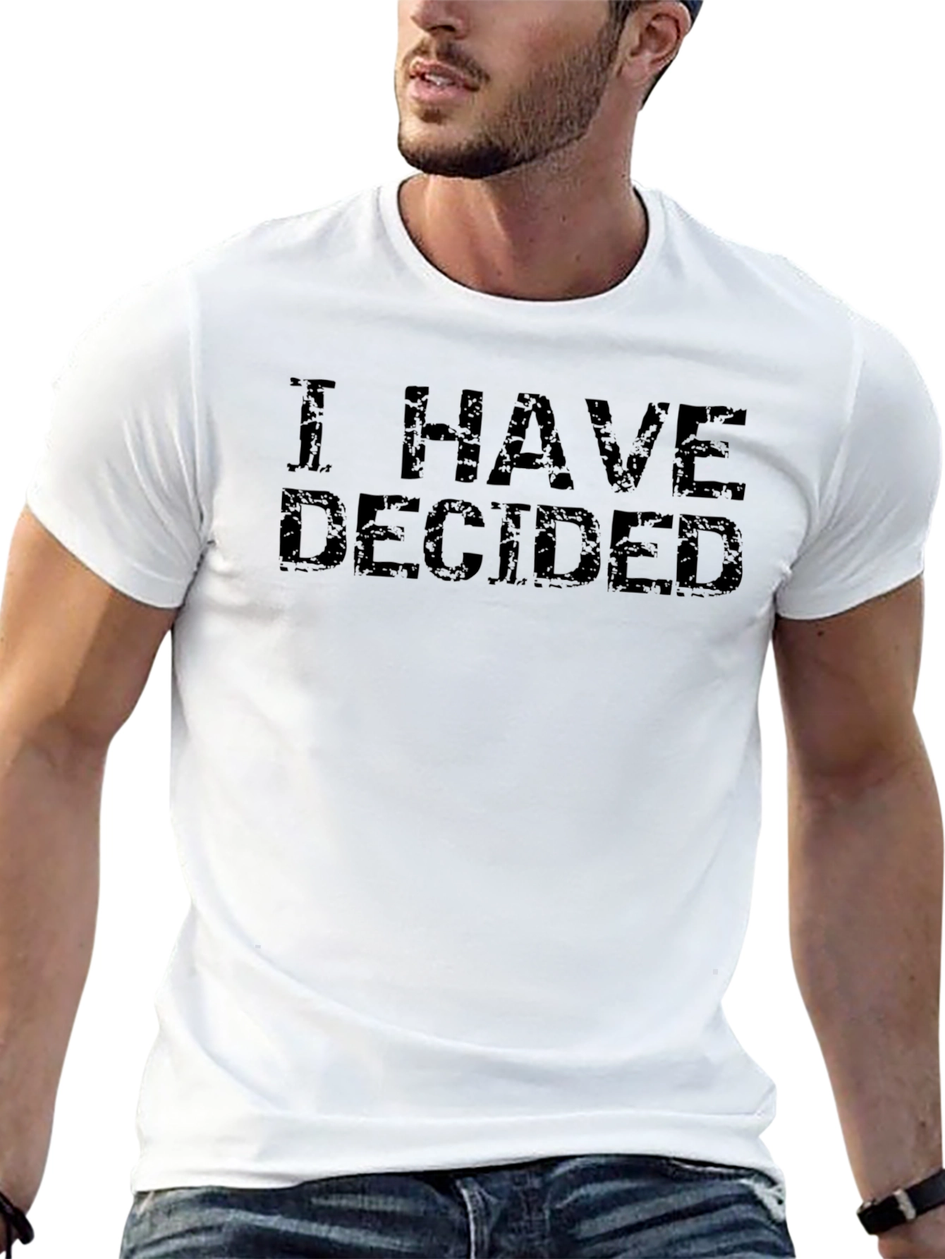 I Have Decided Black Graphic Tee - Casual Style