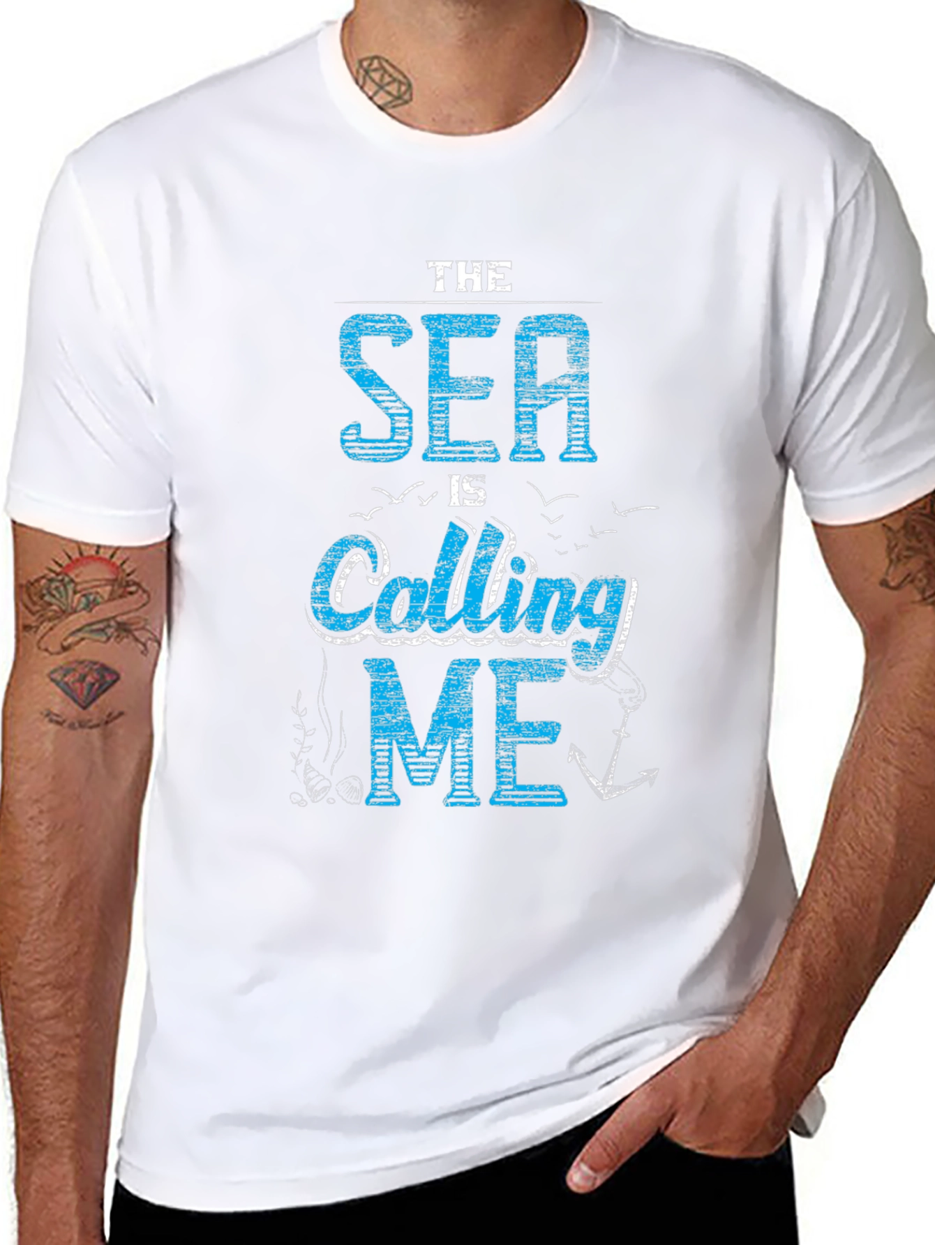 The Sea Is Calling Me - Mens Graphic T-Shirt