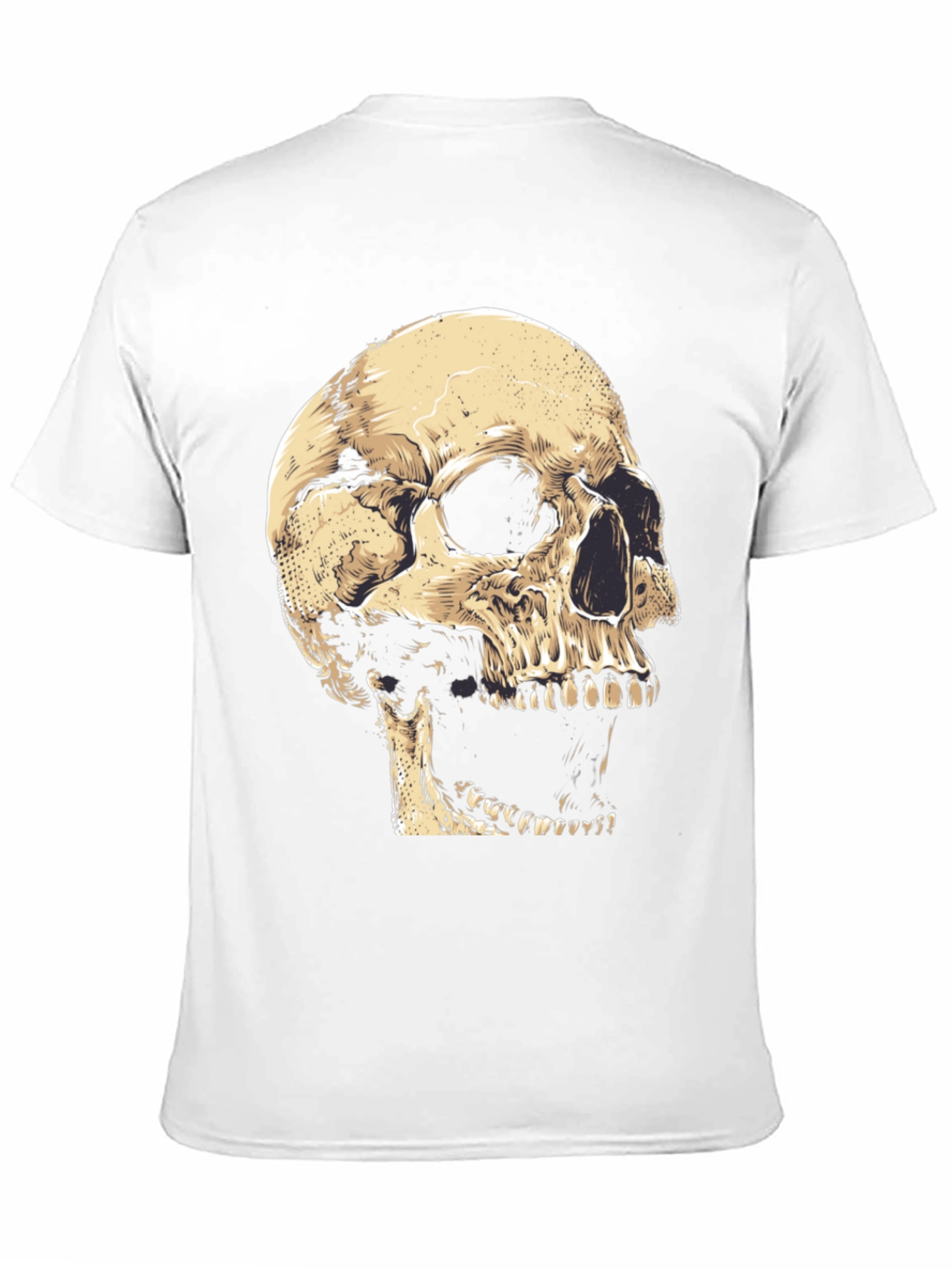 Skull Graphic Tee - Black Cotton T-Shirt