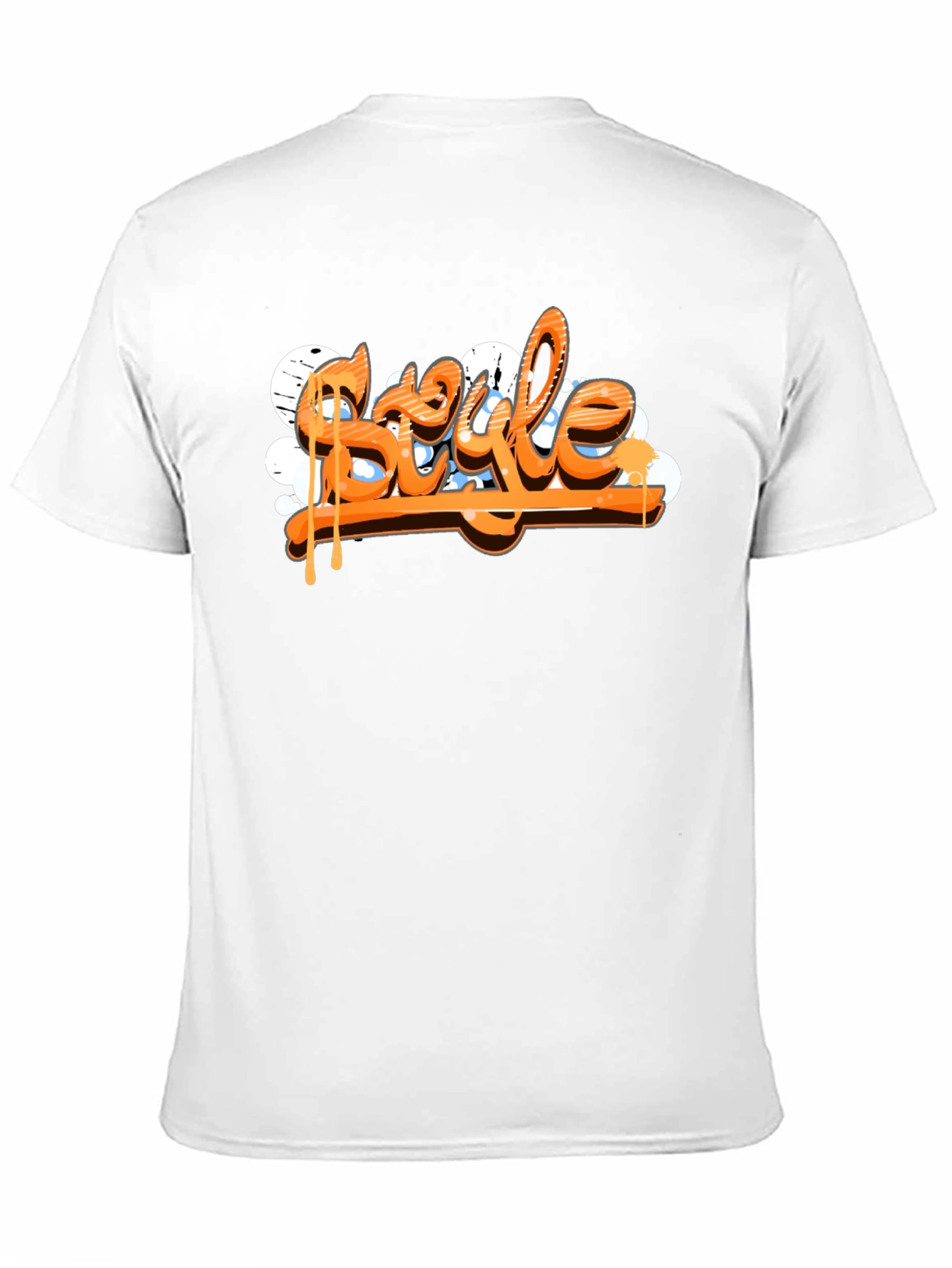 Stylish Black T-Shirt with Graffiti Style Print