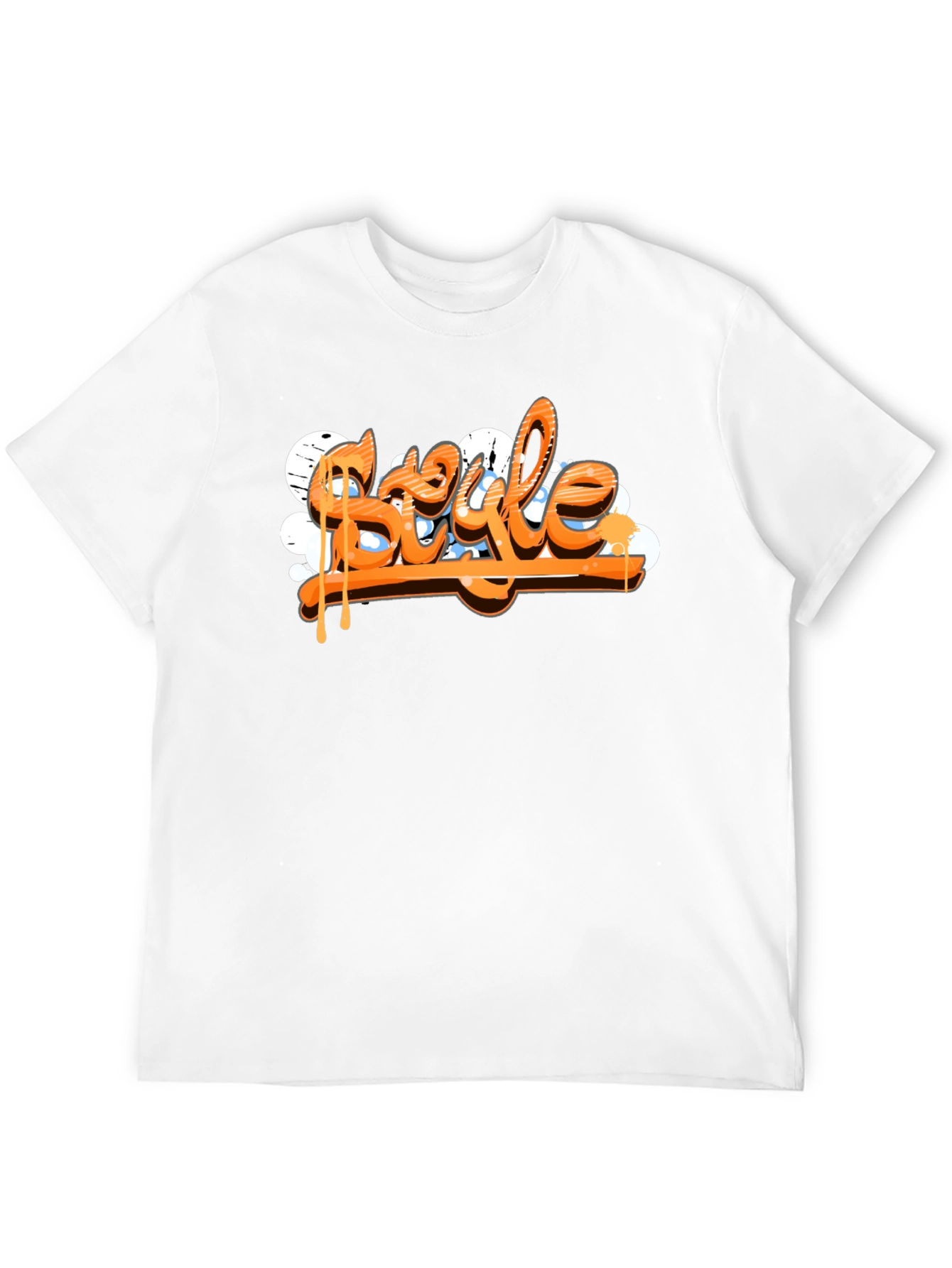 Stylish Black T-Shirt with Graffiti Style Print