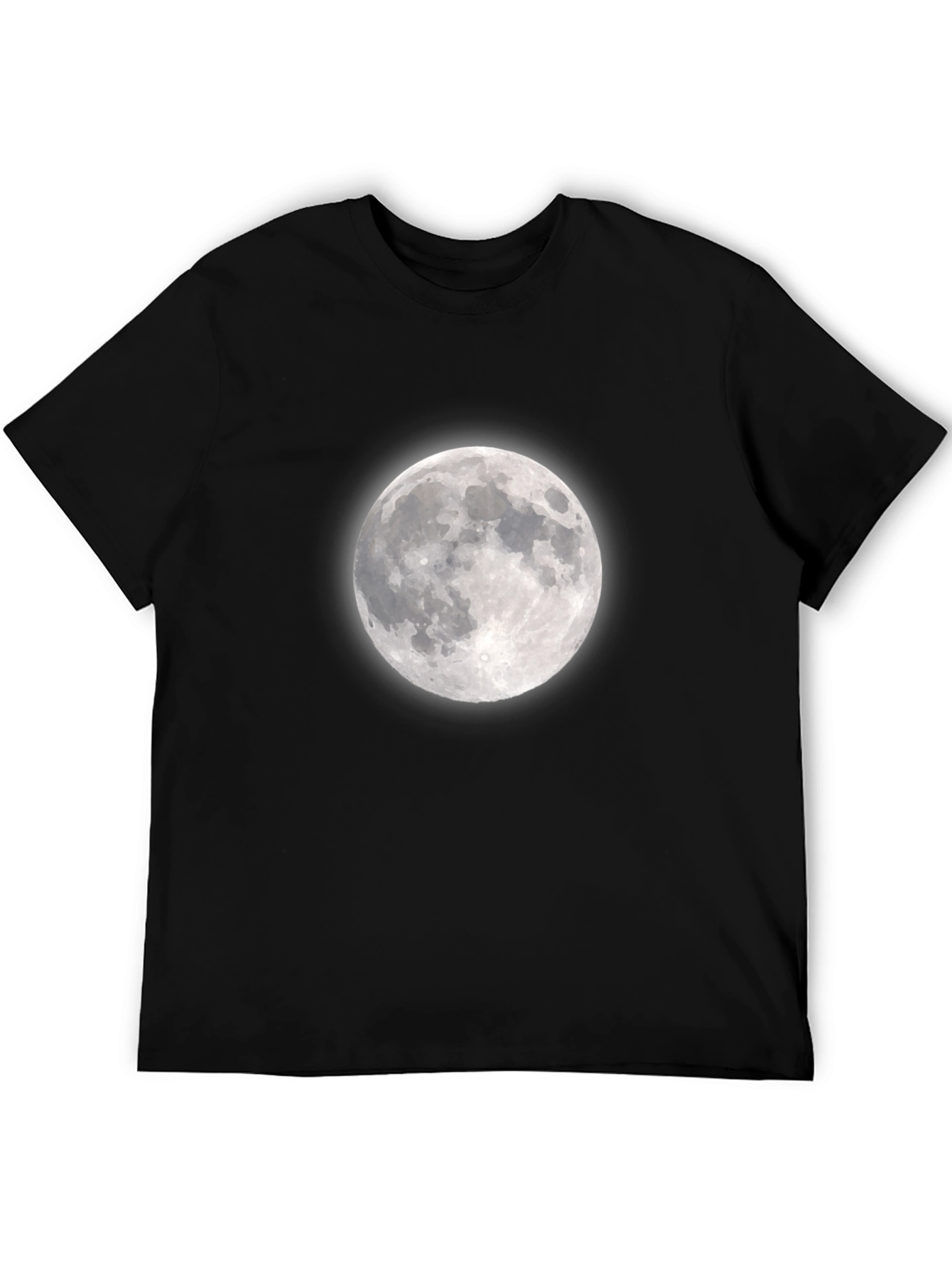 Lunar Black Tee: Moon Graphic T-Shirt