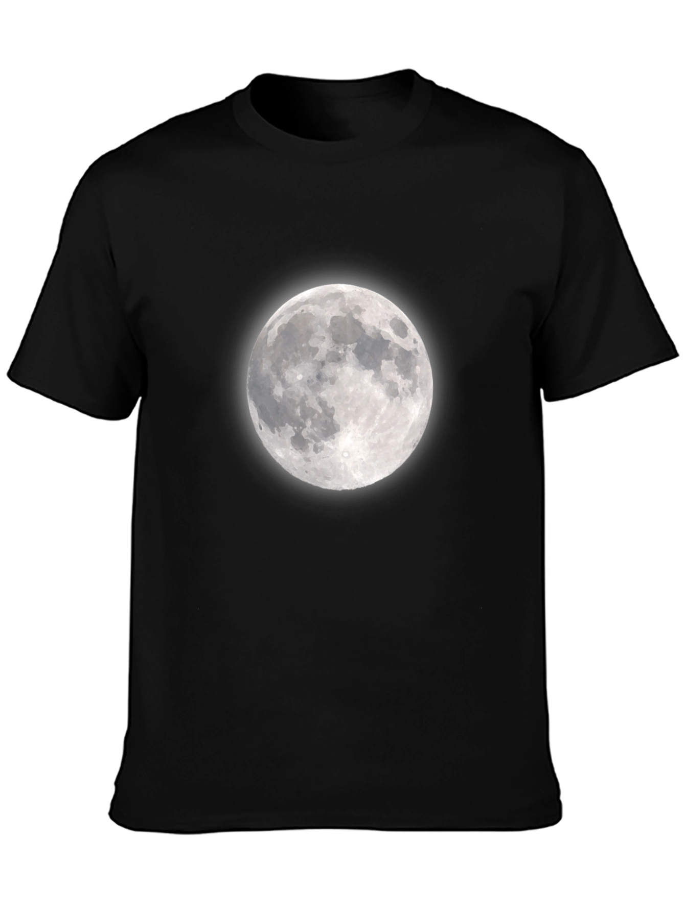 Lunar Black Tee: Moon Graphic T-Shirt