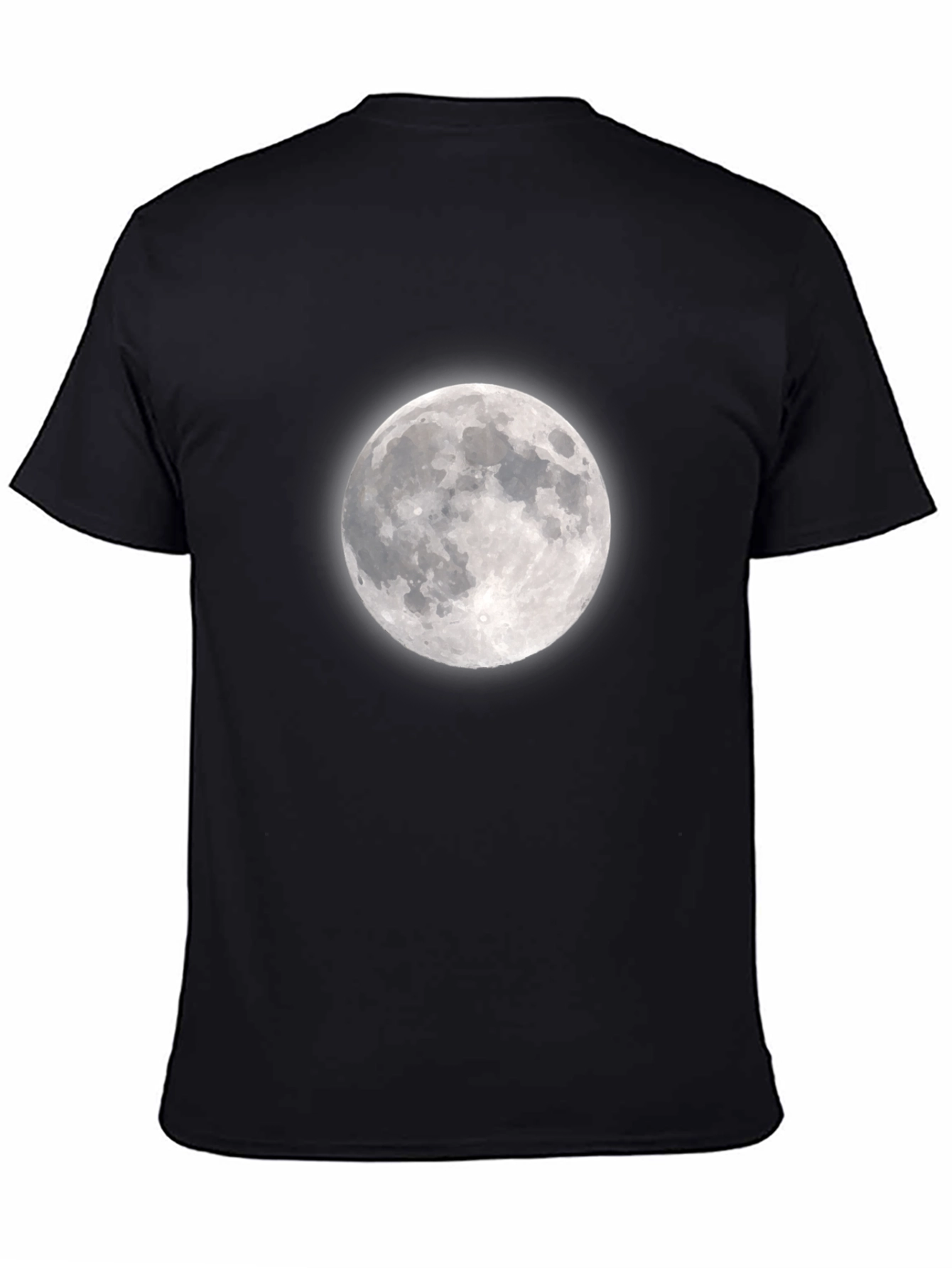 Lunar Black Tee: Moon Graphic T-Shirt