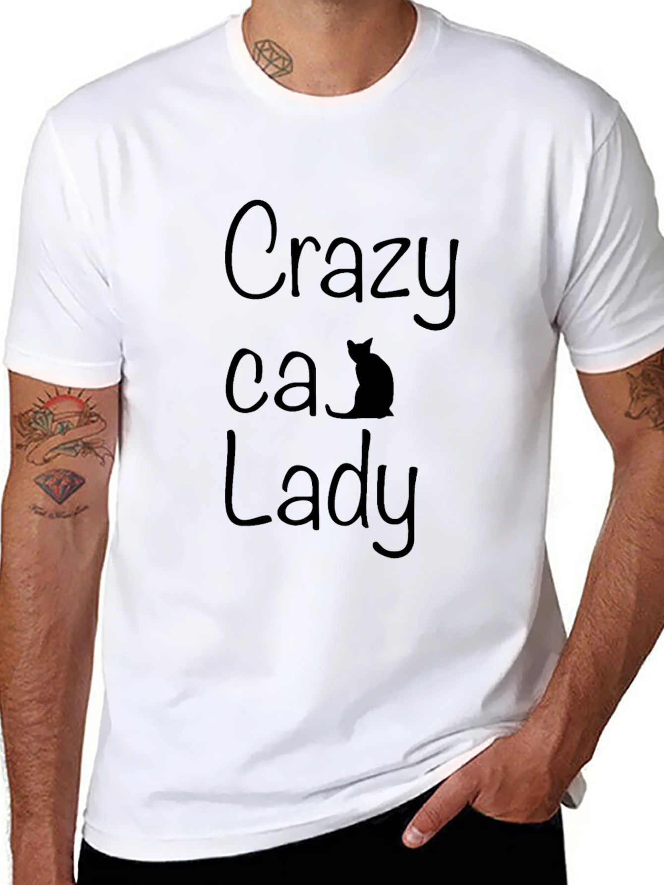 Crazy Cat Lady T-Shirt - Black