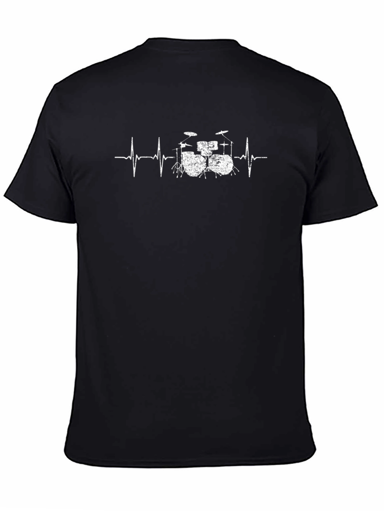 Drum Heartbeat Graphic Tee - Black