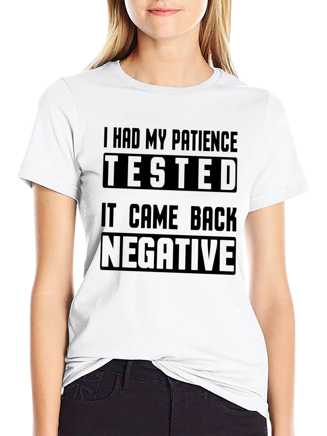 Humorous Patience Tested Black T-Shirt