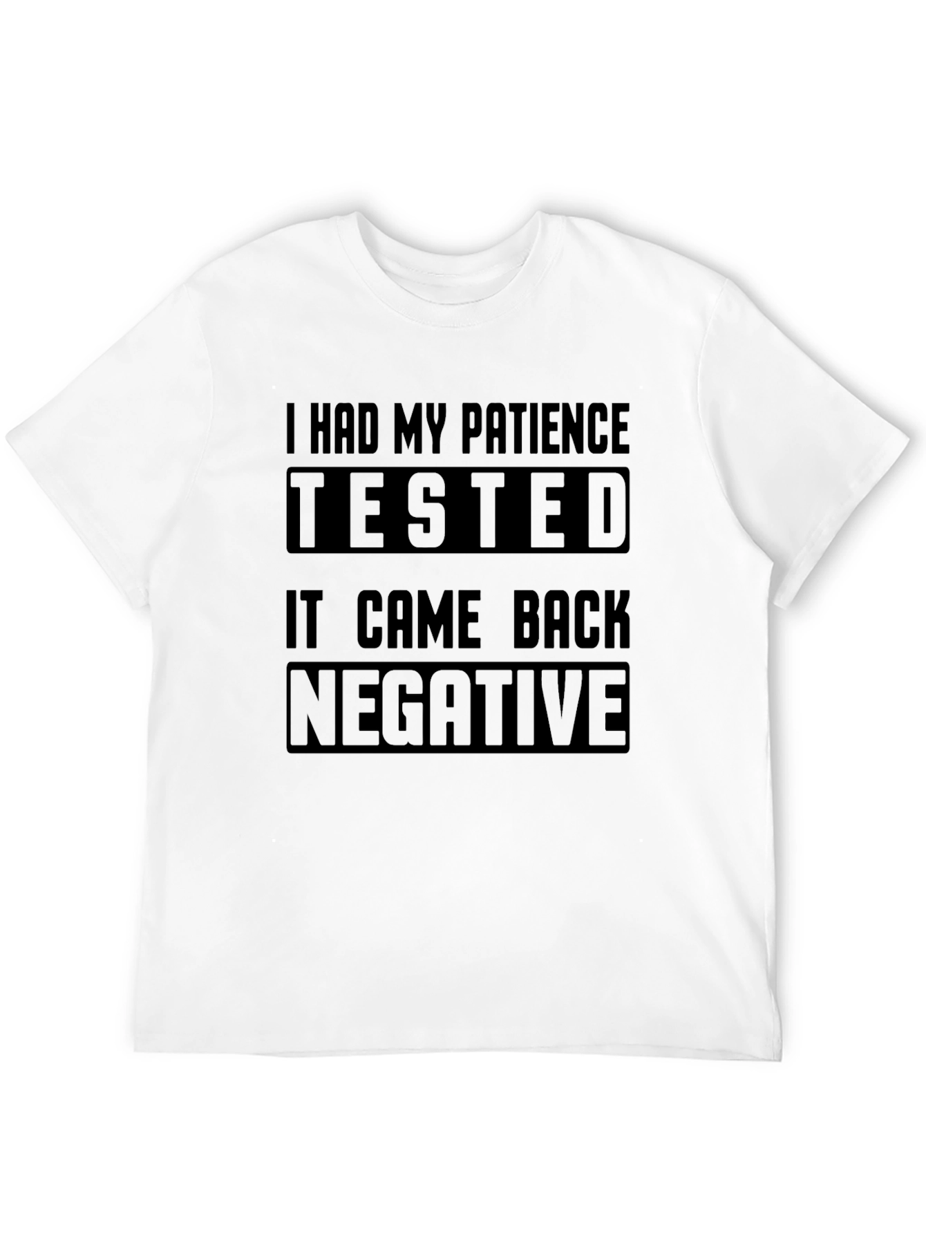 Humorous Patience Tested Black T-Shirt