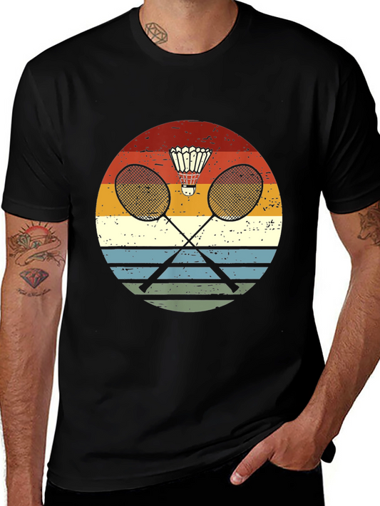 Retro Badminton Graphic Tee - Sporty & Stylish