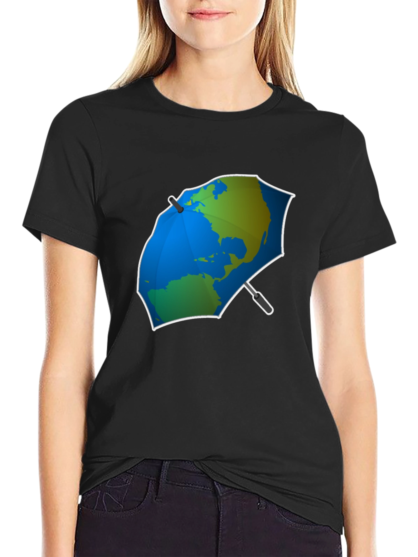 Earth Umbrella Graphic Tee - Protect Our Planet