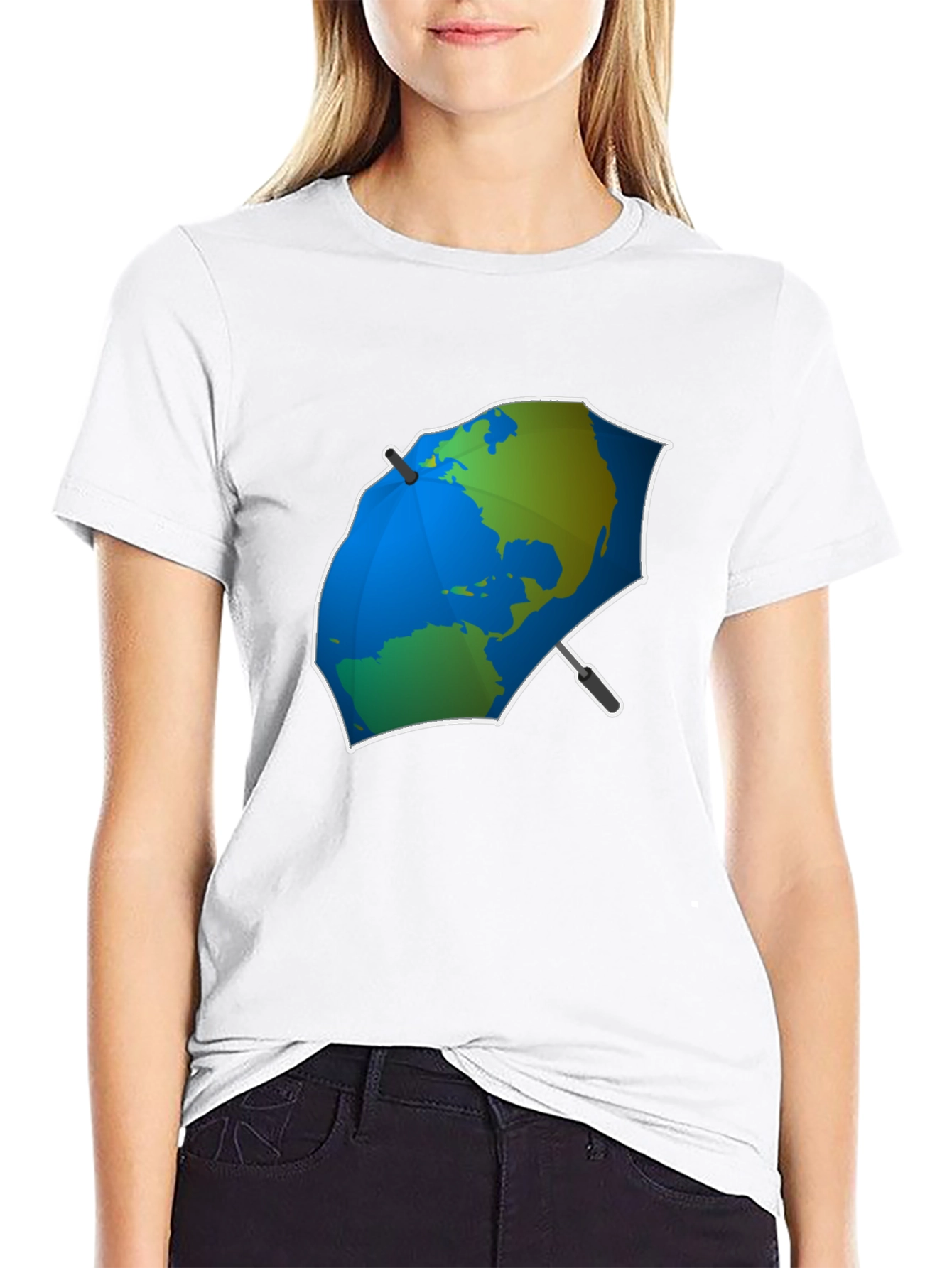Earth Umbrella Graphic Tee - Protect Our Planet