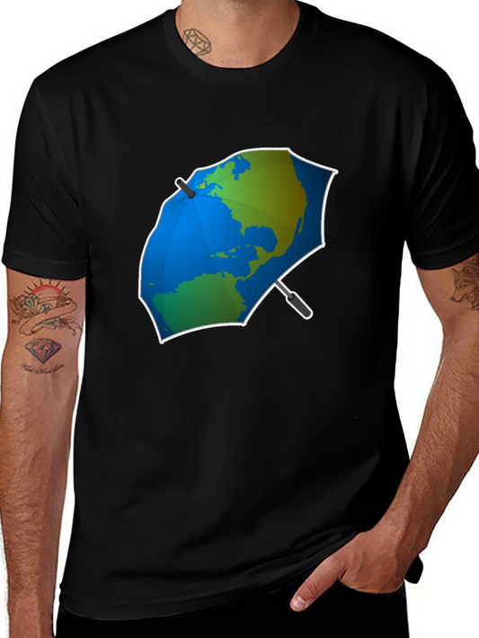 Earth Umbrella Graphic Tee - Protect Our Planet