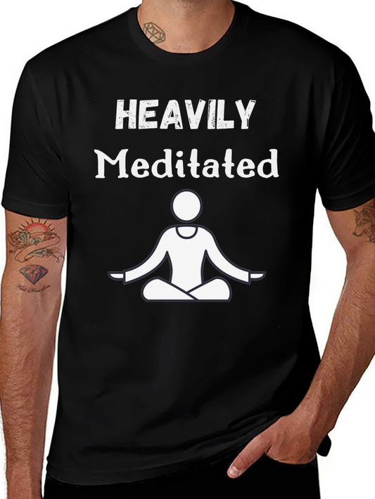 Heavily Meditated Graphic T-Shirt - Black