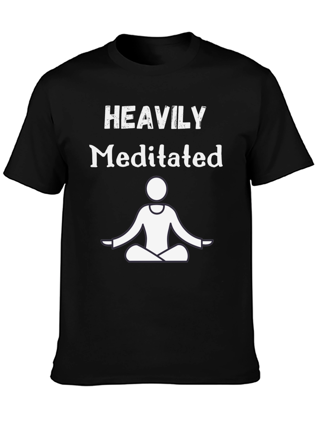 Heavily Meditated Graphic T-Shirt - Black