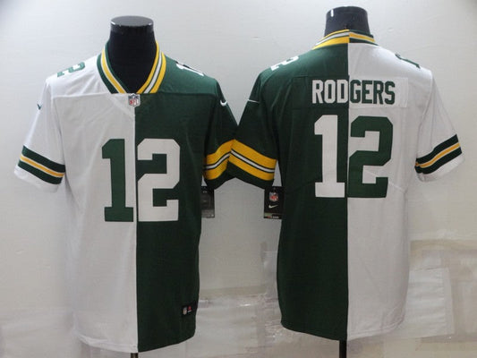 Men's Green Bay Packers Aaron Rodgers #12 Green/White Legend Jerseys