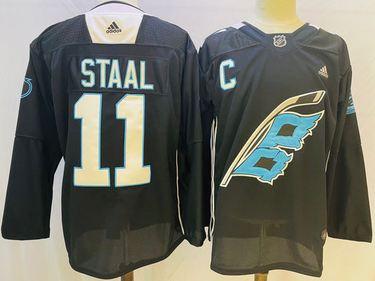Men's Carolina Hurricanes Jordan Staal #11 Black Home Breakaway Player Jerseys