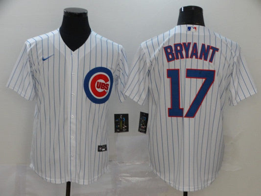 Men's Chicago Cubs Kris Bryant #17 White Replica Baseball Jerseys