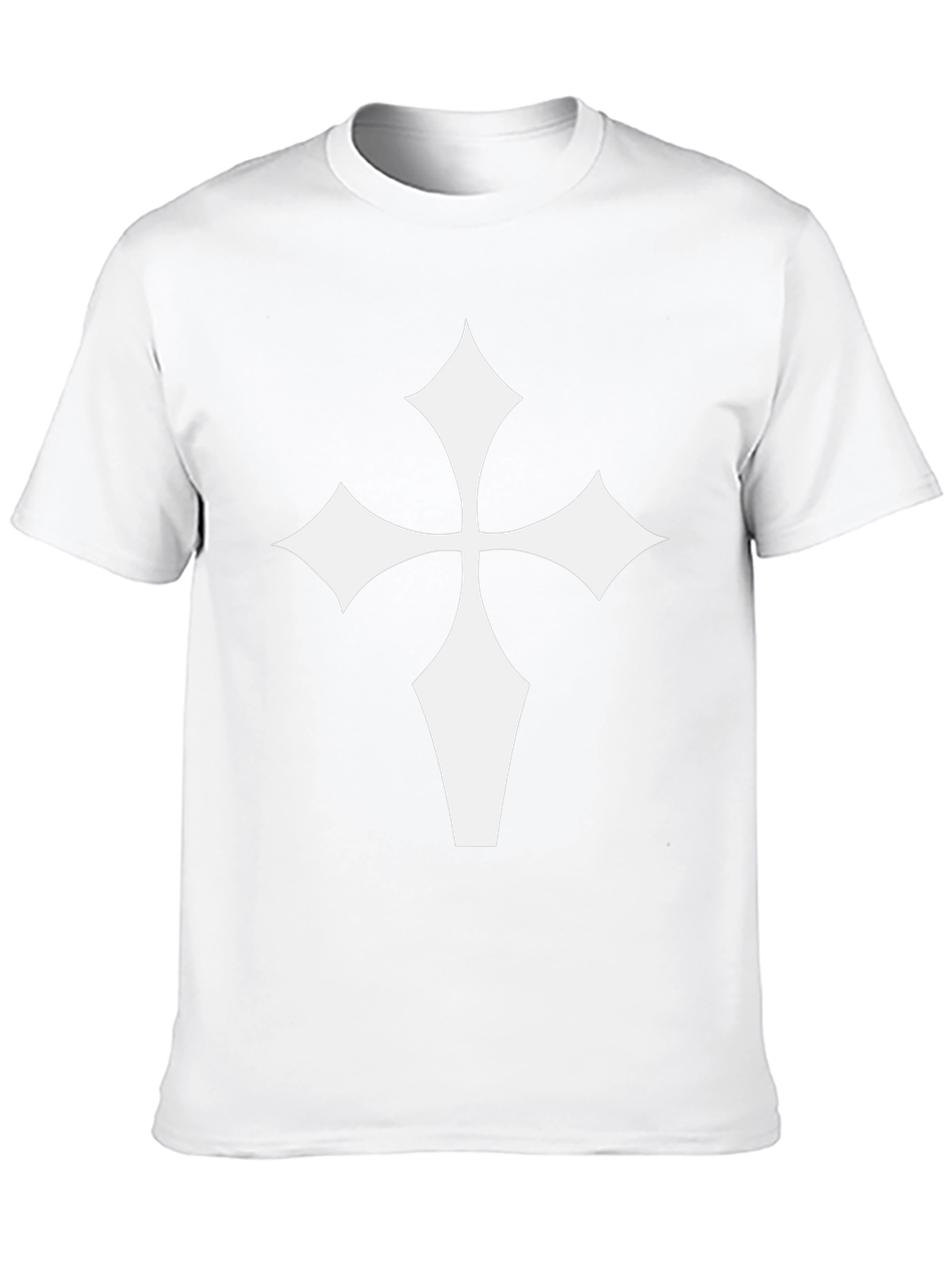 Black T-Shirt with White Cross Graphic