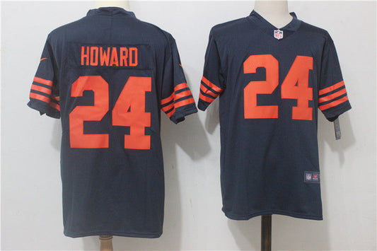 Men's Chicago Bears Jordan Howard #24 Navy Game Jerseys