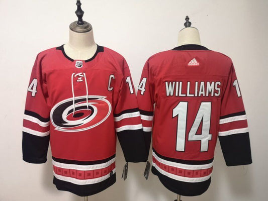 Men's Carolina Hurricanes Justin Williams #14 Red Home Breakaway Player Jerseys