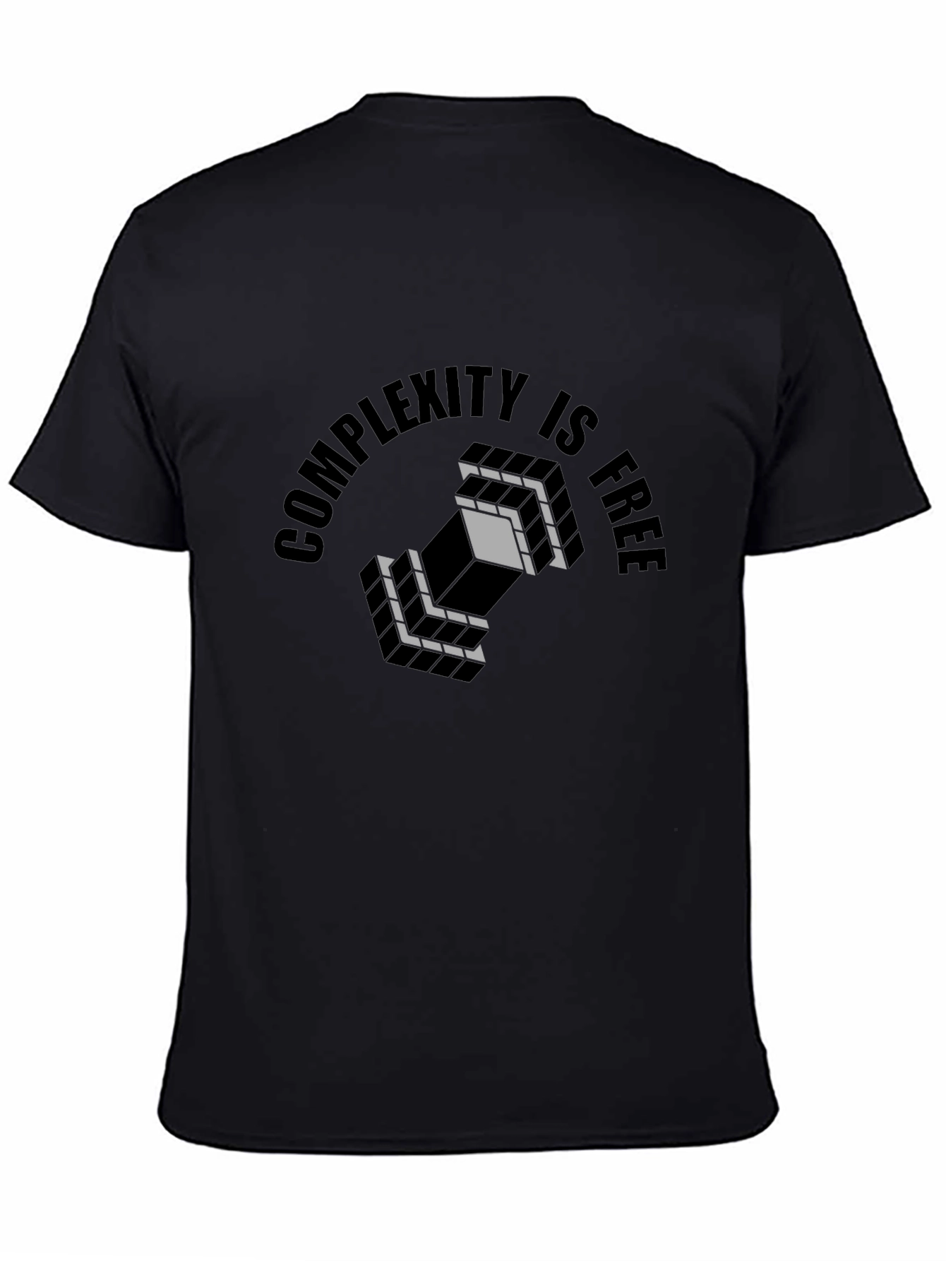 Complexity Is Free Graphic T-Shirt - Black