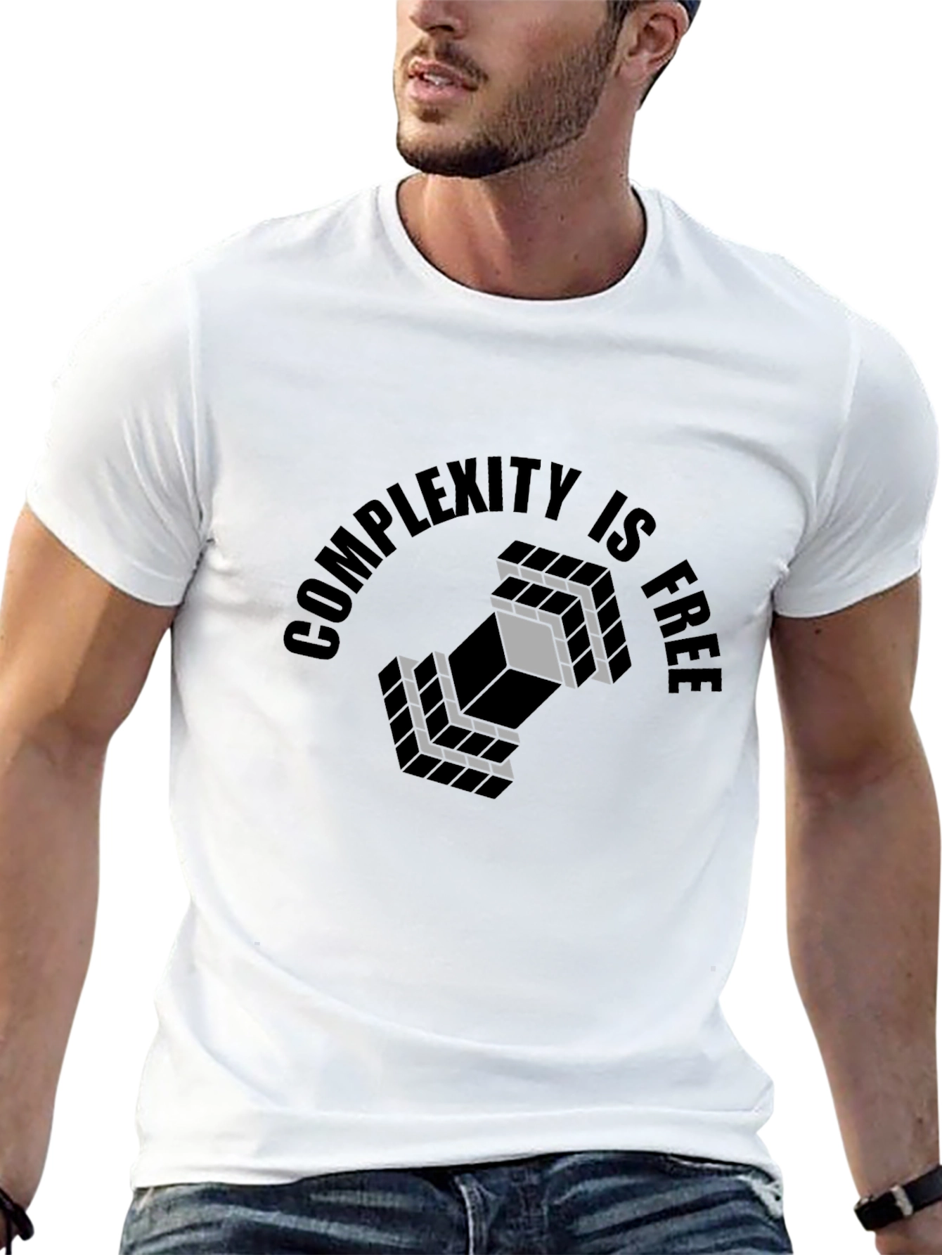 Complexity Is Free Graphic T-Shirt - Black