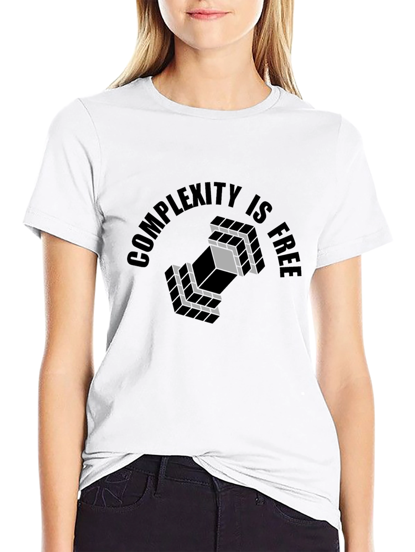 Complexity Is Free Graphic T-Shirt - Black