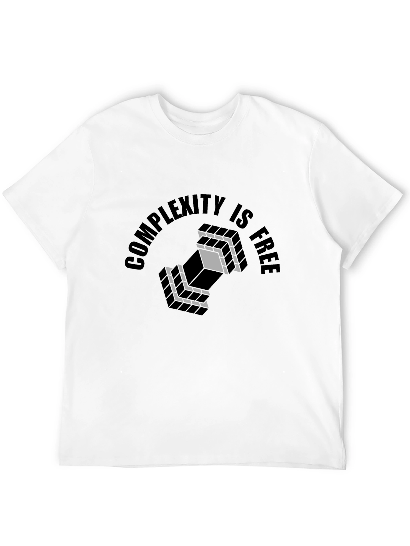 Complexity Is Free Graphic T-Shirt - Black