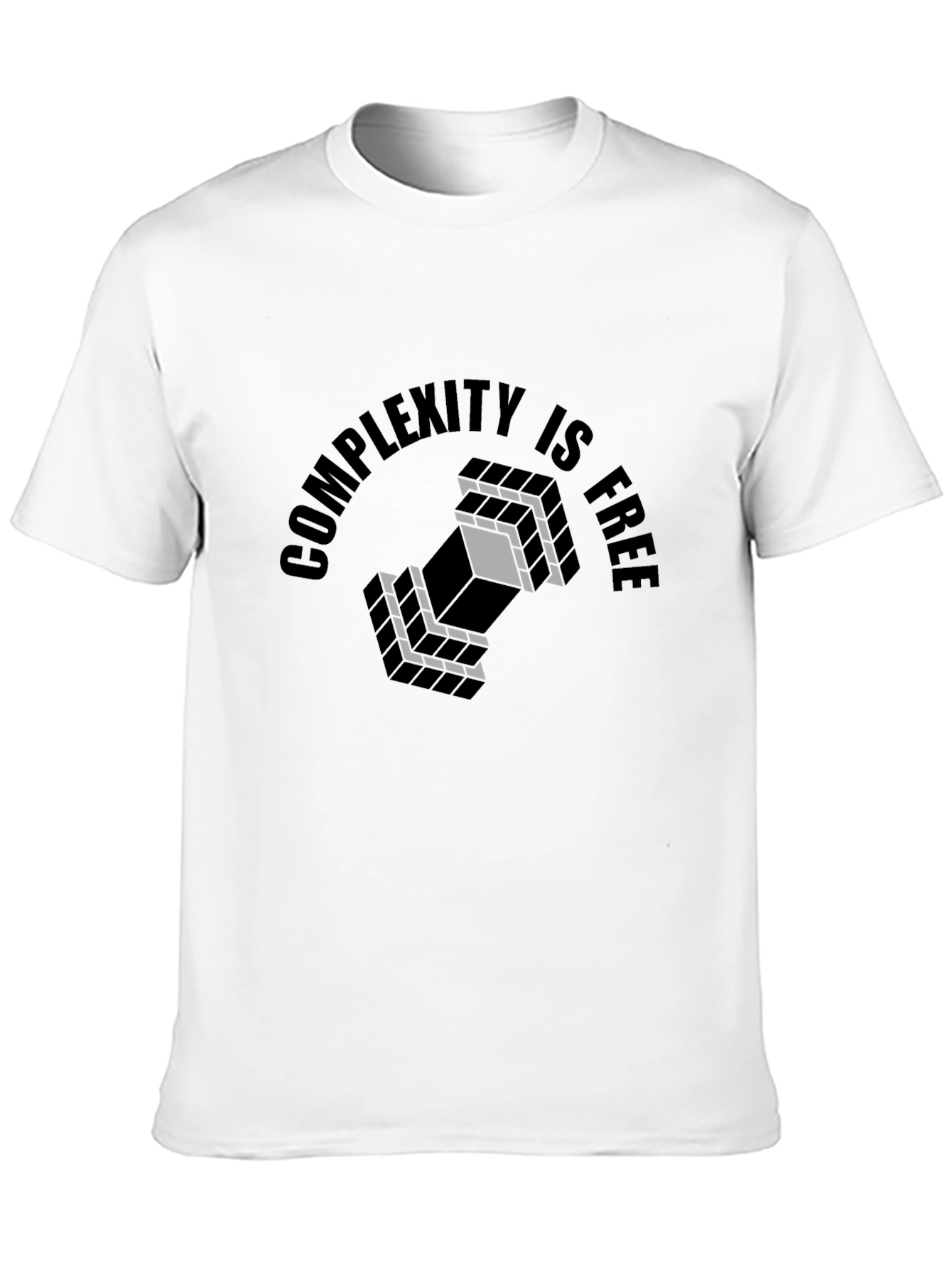 Complexity Is Free Graphic T-Shirt - Black