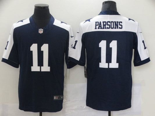 Men's Dallas Cowboys Micah Parsons #11 Navy Alternate Custom1 Game Jerseys