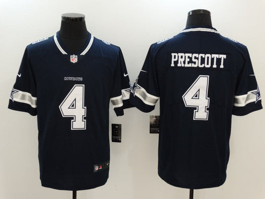 Men's Dallas Cowboys Dak Prescott #4 Navy Game Player Jerseys