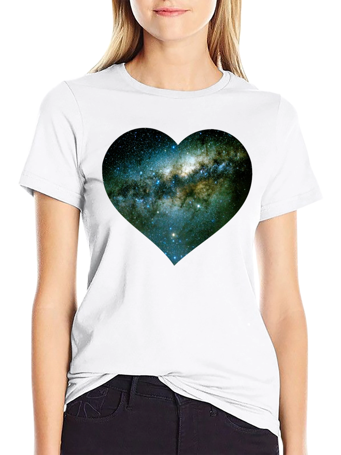 Galaxy Heart Tee - Black Unisex T-Shirt