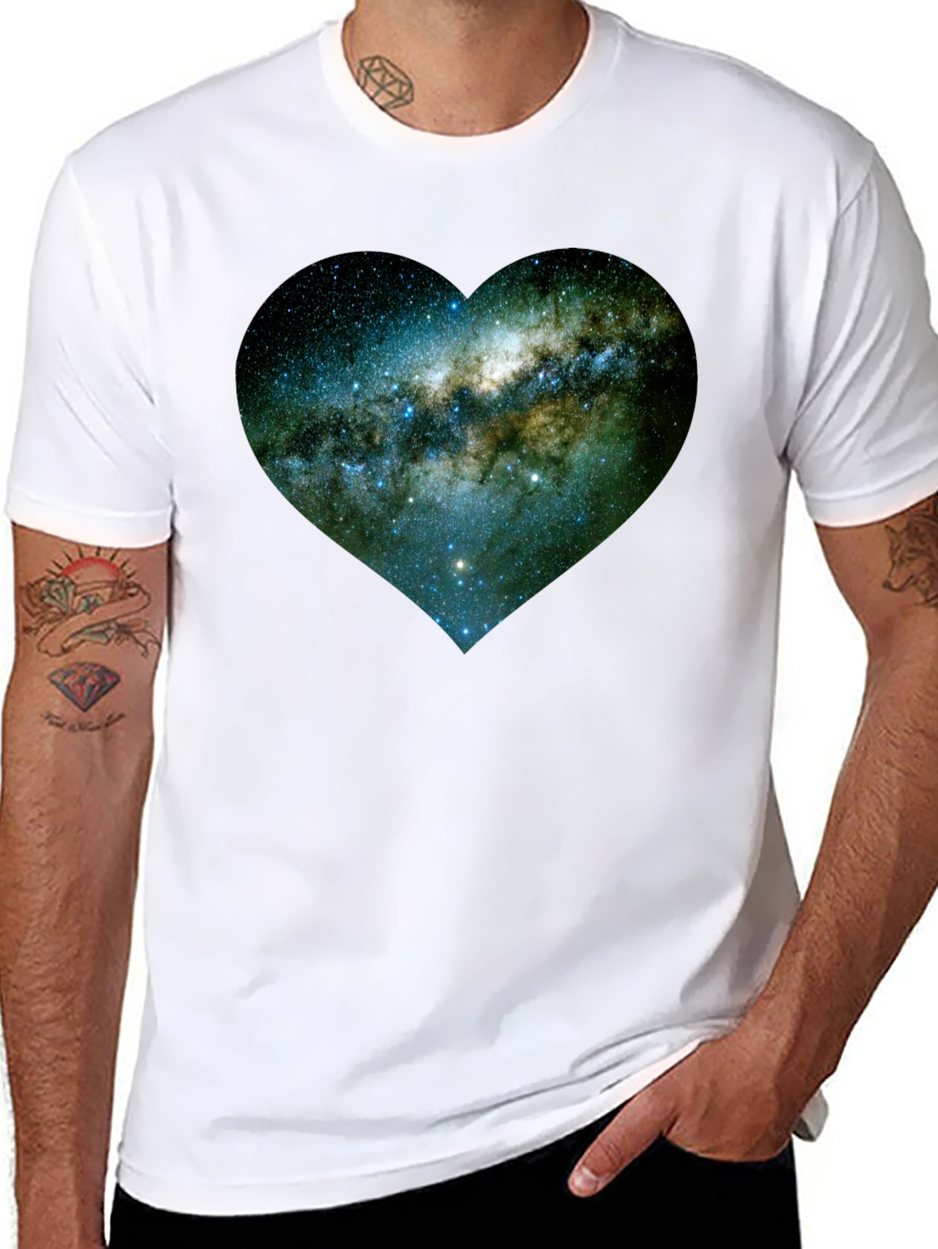 Galaxy Heart Tee - Black Unisex T-Shirt