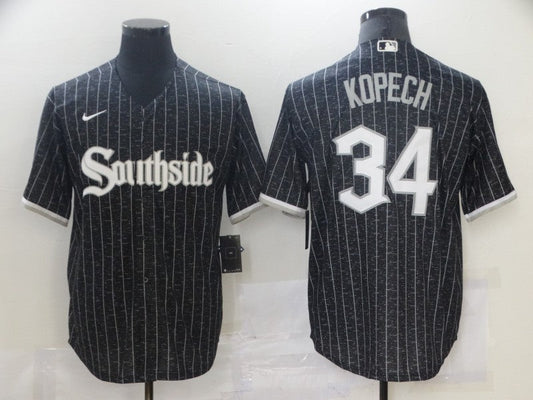 Men's Chicago White Sox Michael Kopech #34 Black Stitched Jerseys