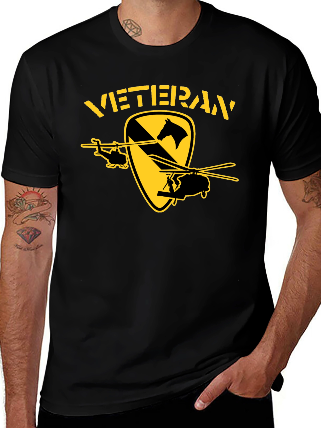 Veteran T-Shirt - 1st Cavalry Division Design