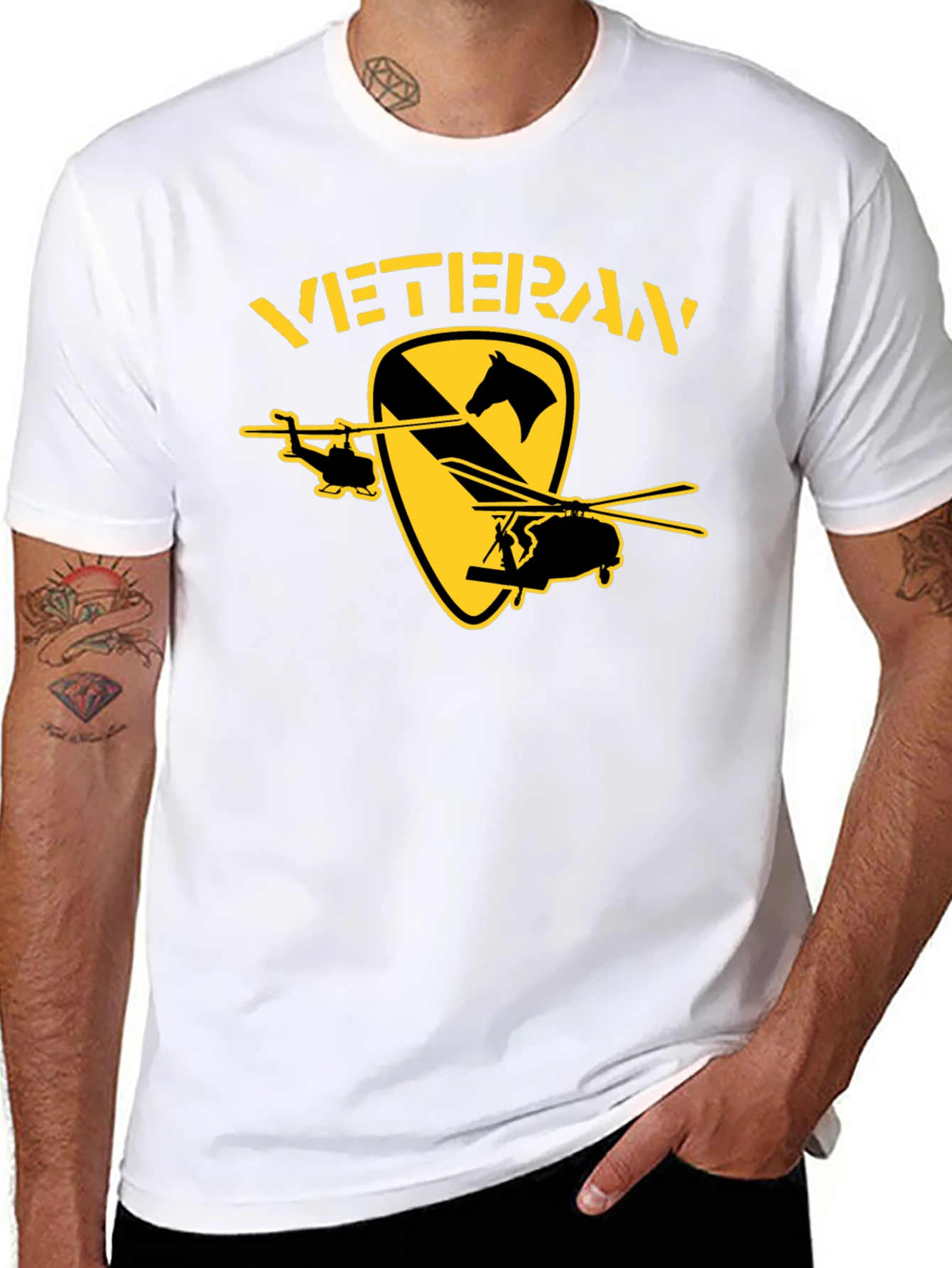 Veteran T-Shirt - 1st Cavalry Division Design